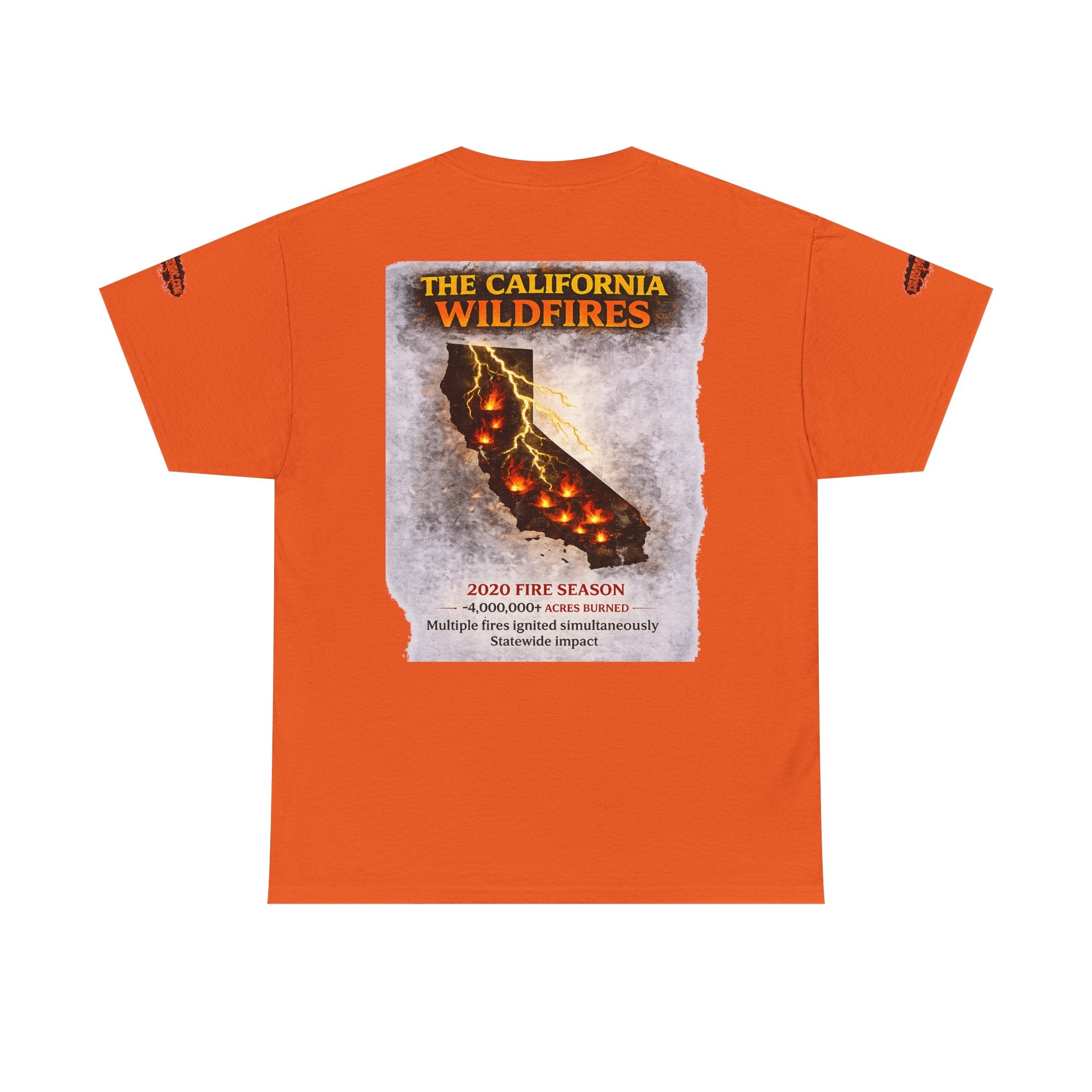 I Survived 2020 — WILDFIRES S2:E3: Director's Cut Special Edition "The California Wildfires" Memorial Unisex Heavy Cotton Tee