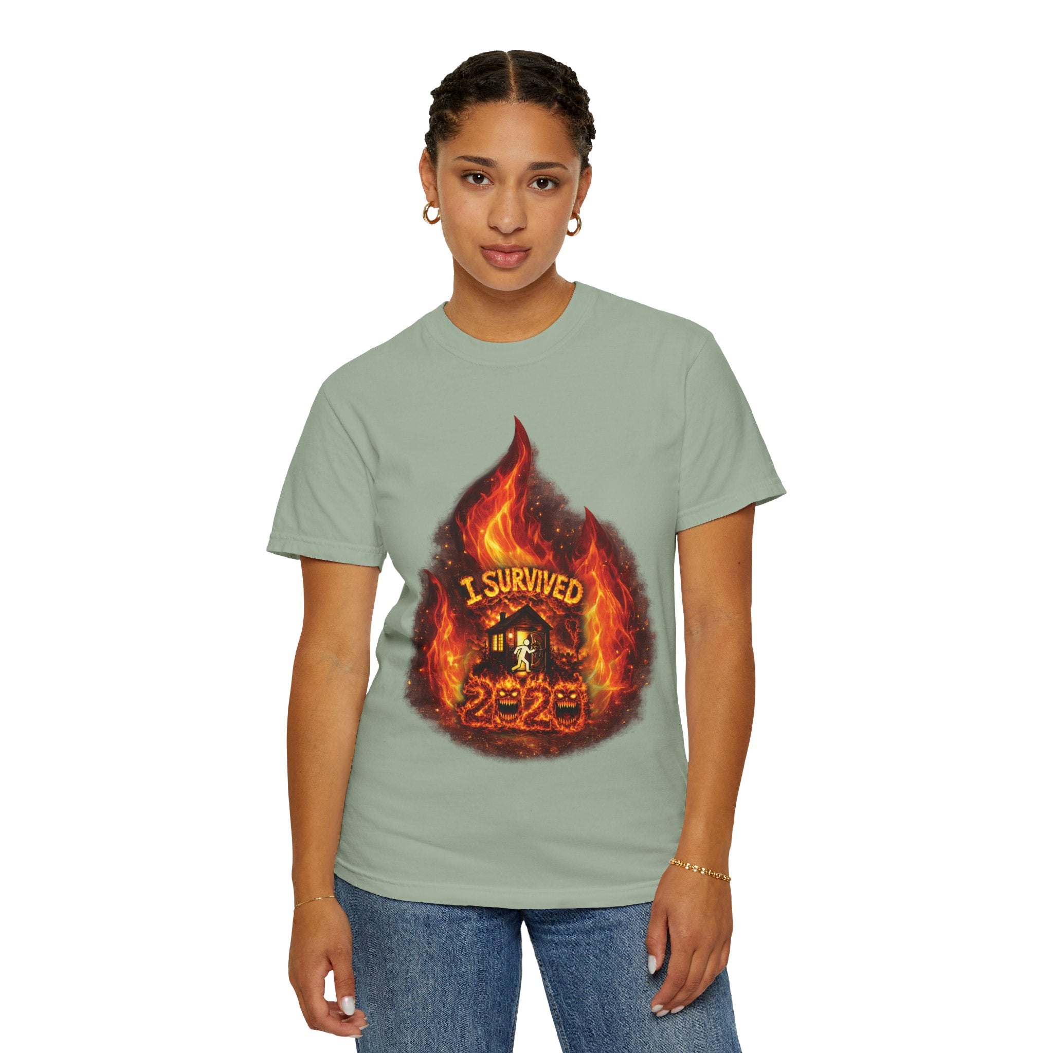 I Survived 2020 — Director's Cut S2:E3 "The California Wildfires" | Wildfire Edition Memorial Unisex Garment-Dyed T-shirt