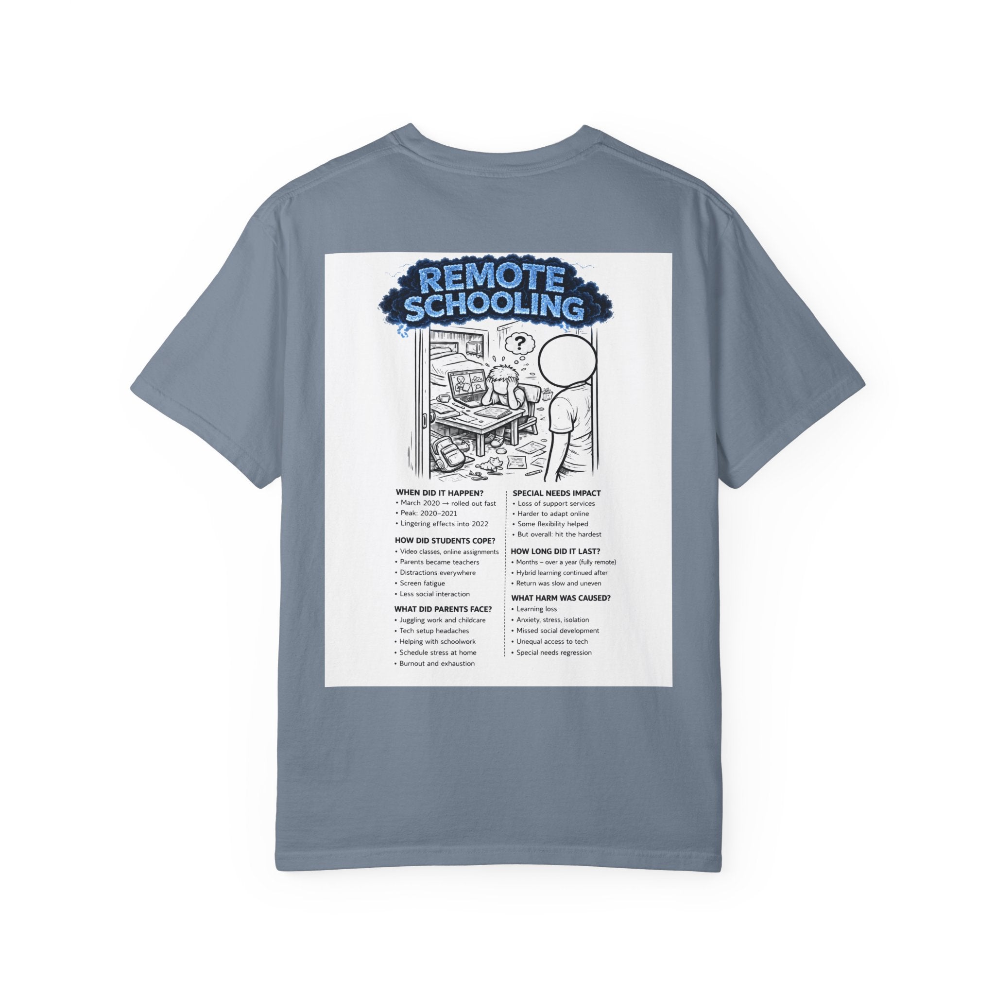 I Survived 2020 — S3:E3 "Remote Schooling" | Lockdown Edition Documentary Unisex Garment-Dyed T-shirt