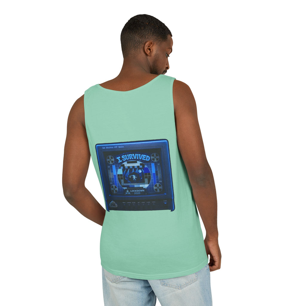 I Survived 2020 — "Please Stand By" Test Pattern Tee Lockdown Special Edition Summer Exclusive Unisex Garment-Dyed Tank Top