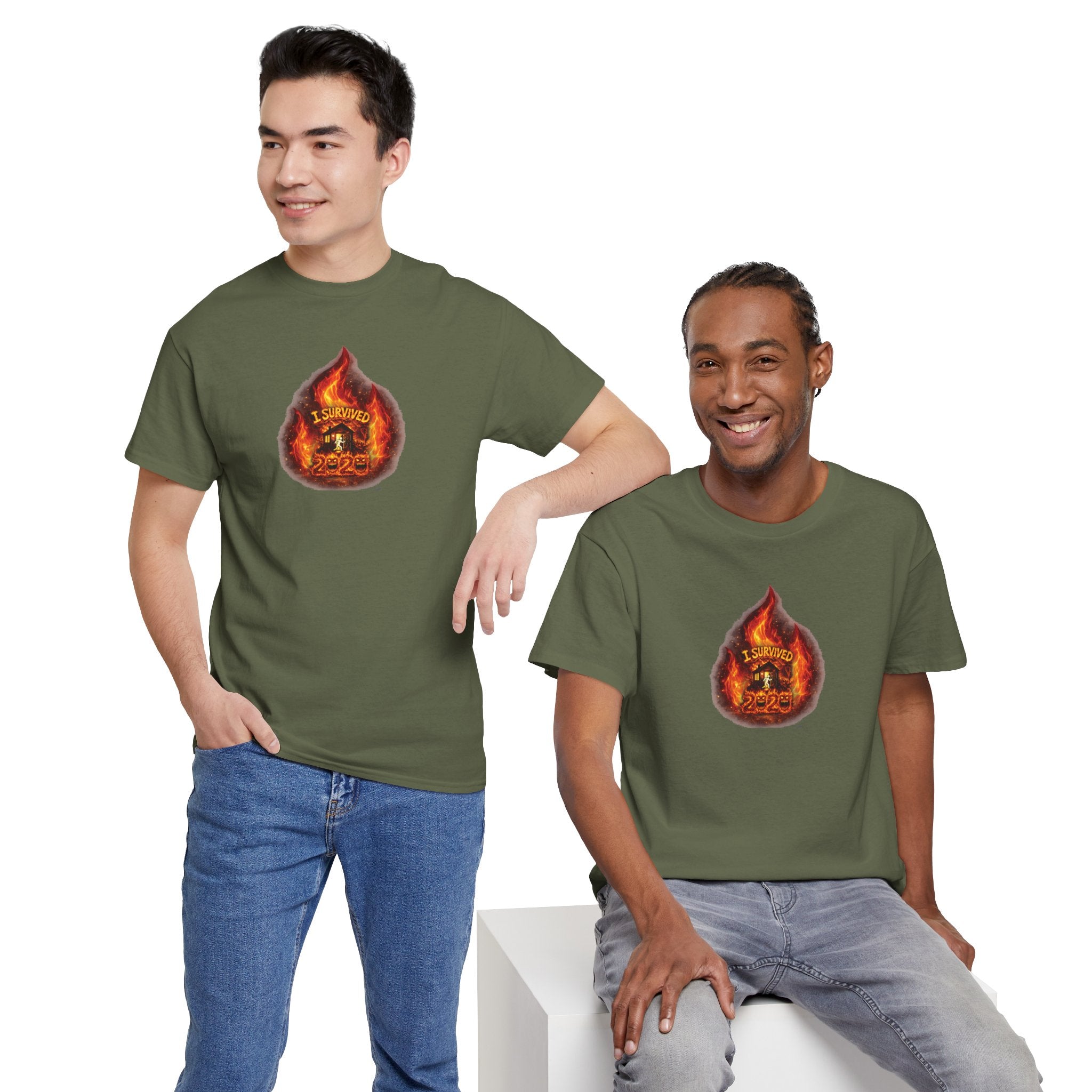 I Survived 2020 — WILDFIRES S2:E2: Director's Cut "The Bobcat Fire" Memorial Unisex Heavy Cotton Tee