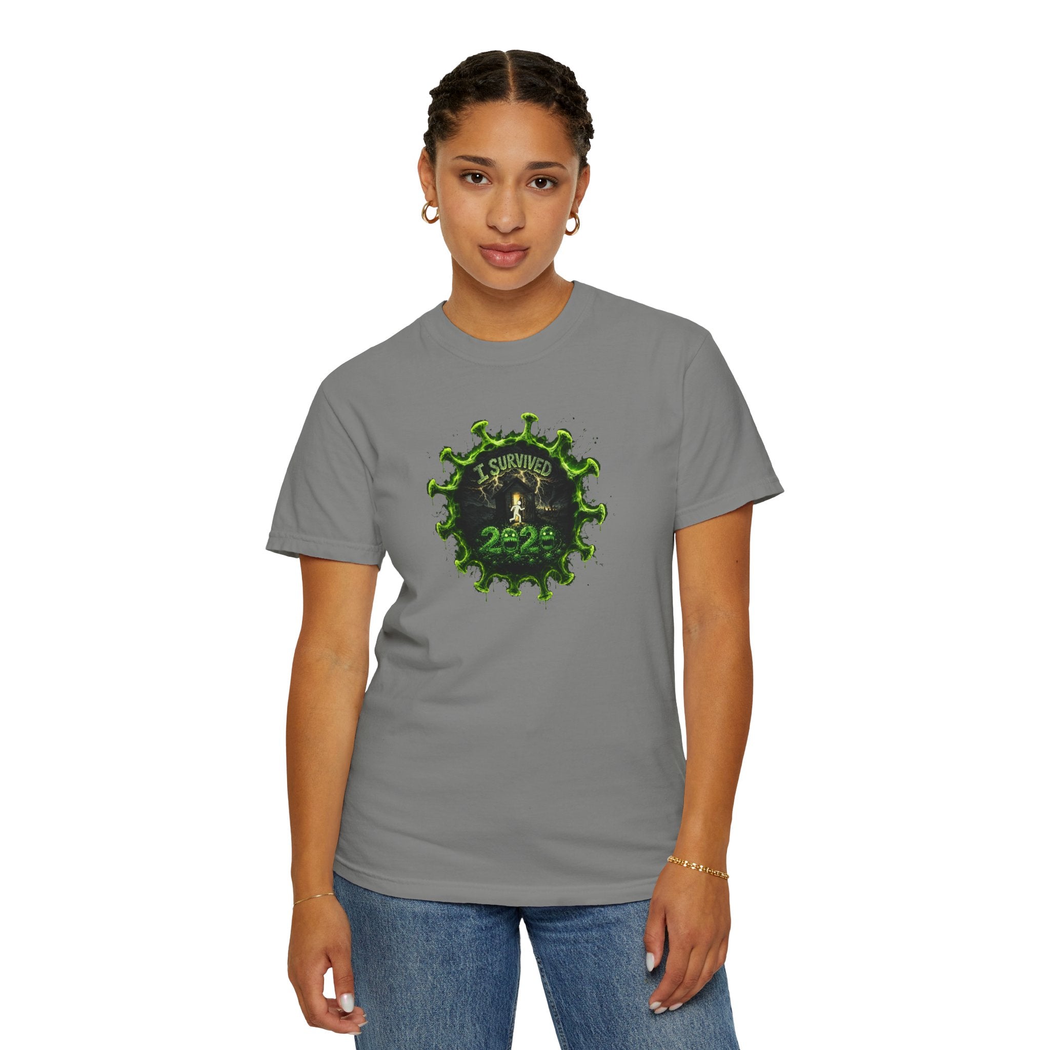 I Survived 2020 — PANDEMIC S1:E3: Director's Cut "The Jab!" Unisex Garment-Dyed T-shirt
