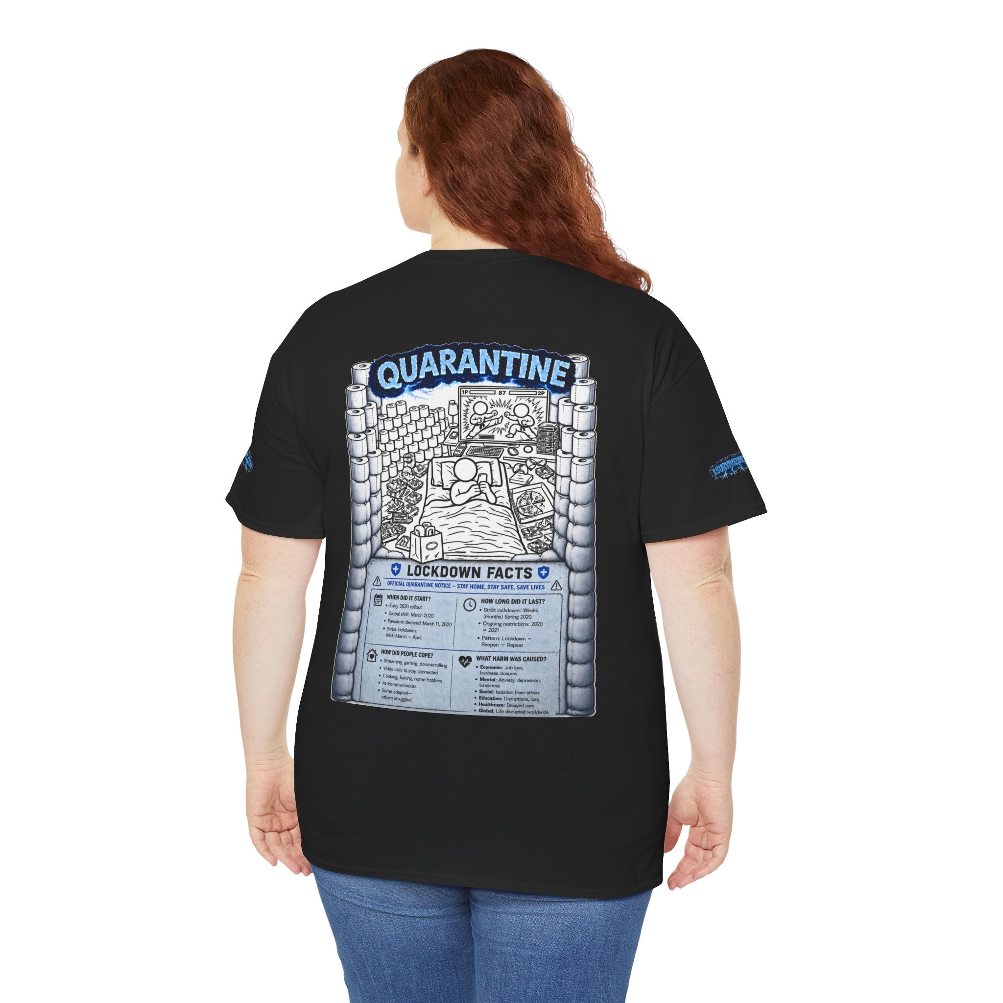 I Survived 2020 — LOCKDOWN S3:E1: Director's Cut Special Edition "Quarantine" Unisex Heavy Cotton Tee