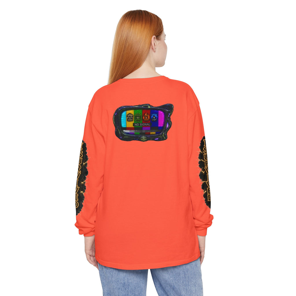 I Survived 2020 — "No Signal" Test Pattern Tee Special Edition Alien Broadcast Finale Summer Premiere Unisex Garment-Dyed Long Sleeve T-Shirt