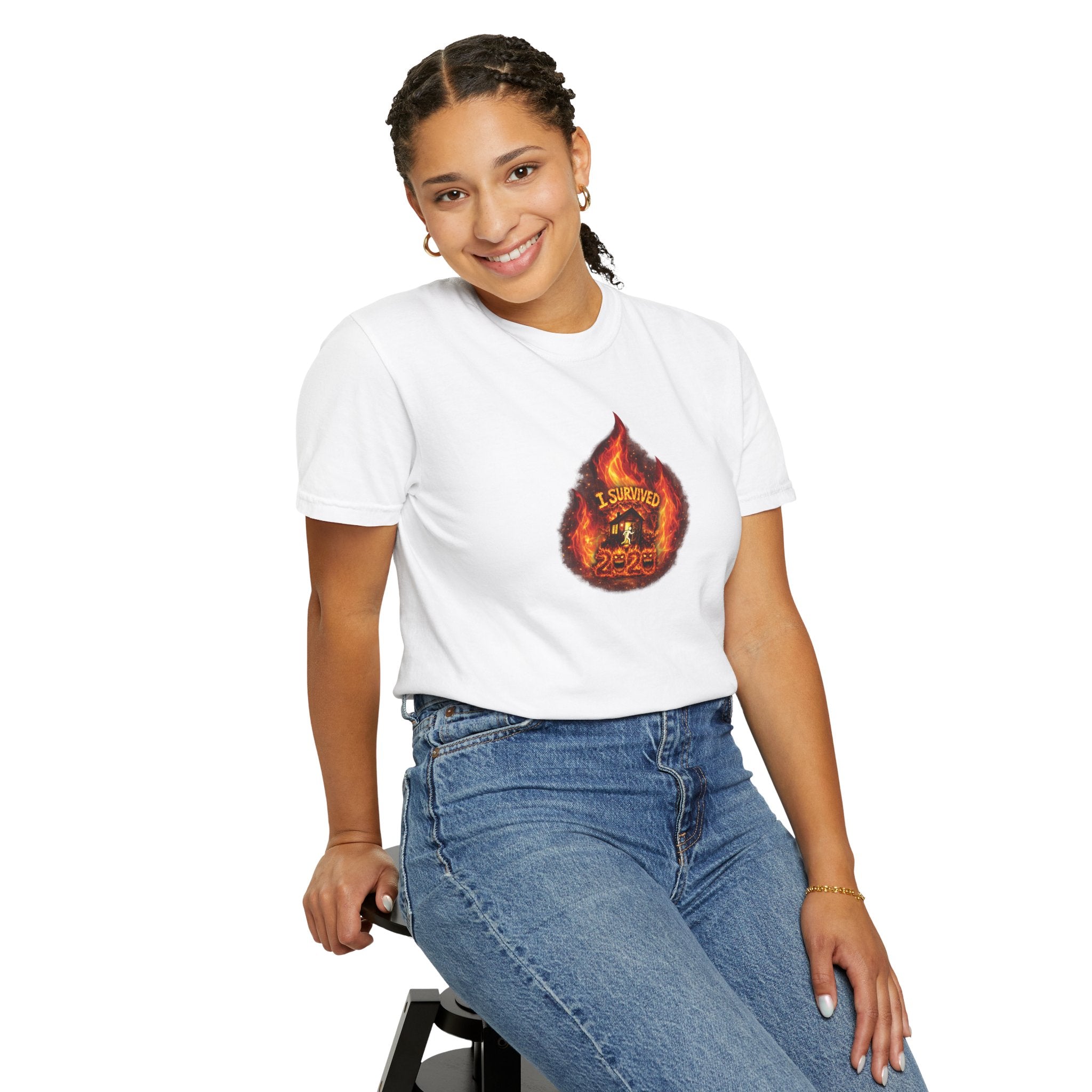 I Survived 2020 — WILDFIRES S2:E4: Director's Cut "Western U.S. Wildfire Season" Memorial Unisex Garment-Dyed T-shirt