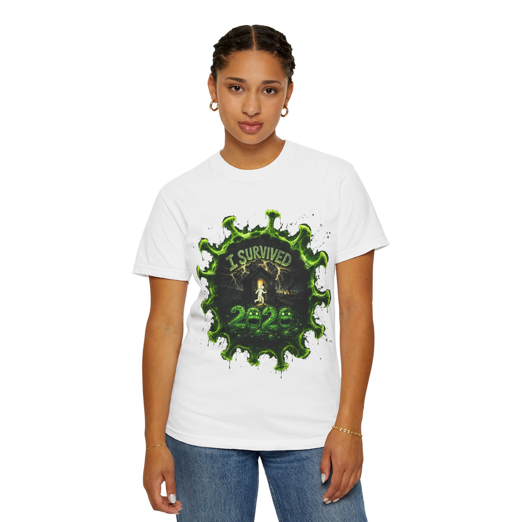 I Survived 2020 — Director's Cut S1:E4 "Mask Madness Mayhem Moment" | Pandemic Edition Unisex Garment-Dyed T-shirt