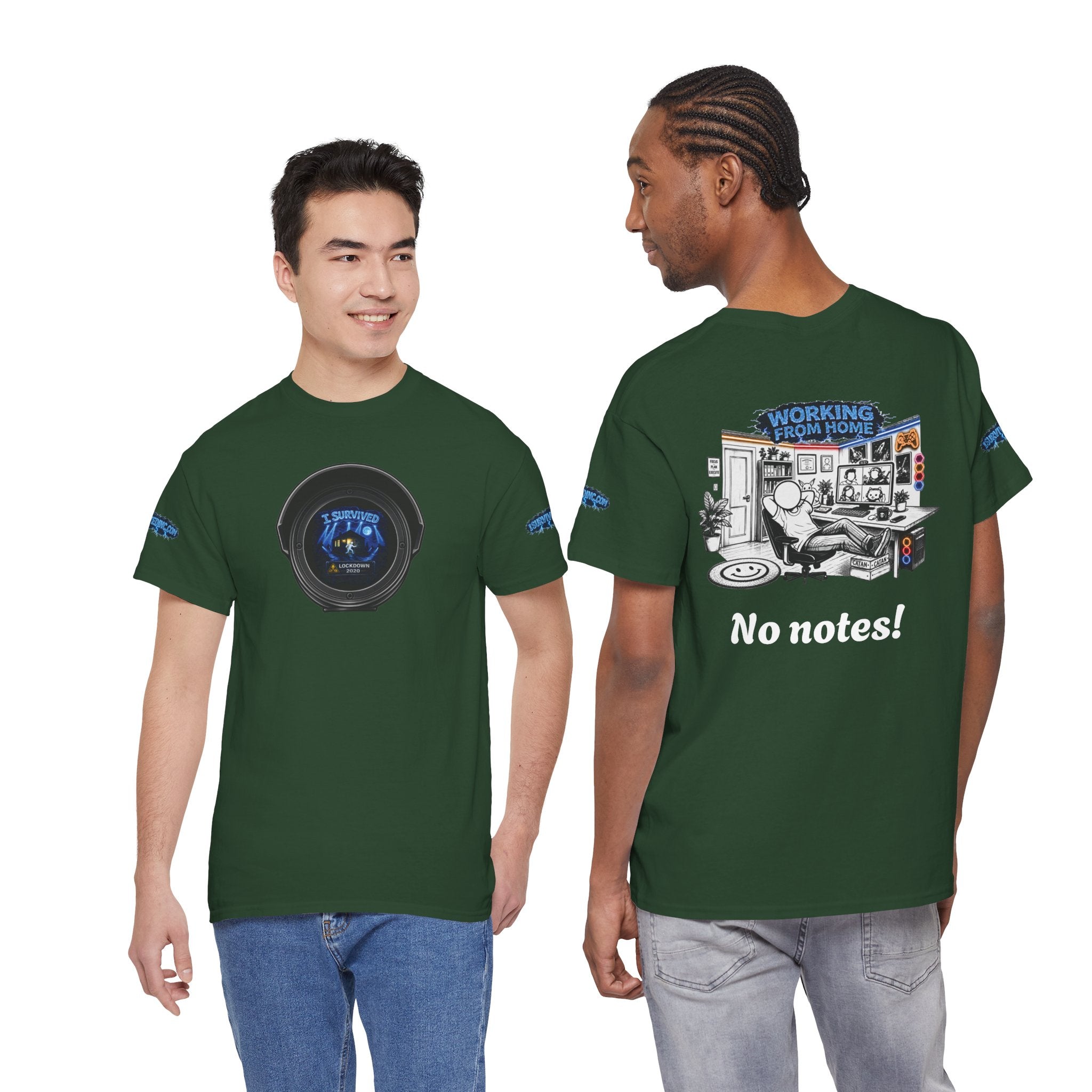 I Survived 2020 — LOCKDOWN S3:E3: Director's Cut Special Edition "Working From Home" Unisex Heavy Cotton Tee