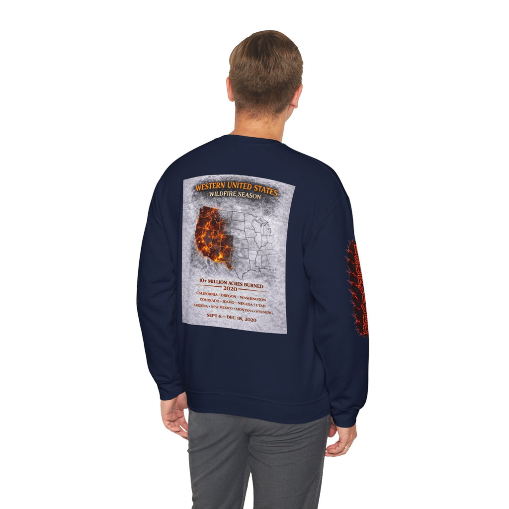 I Survived 2020 — Director's Cut S2:E4 "Western U.S. Wildfire Season" | Mid-Season Finale Pt. 1 | Wildfire Edition Memorial Unisex Heavy Blend™ Crewneck Sweatshirt