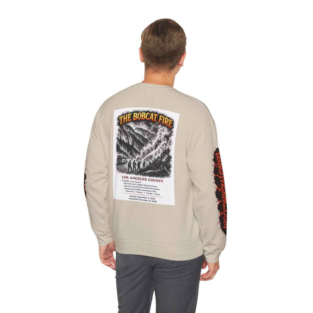 I Survived 2020 — S2:E2 "The Bobcat Fire" | Wildfire Edition Memorial Unisex Heavy Blend™ Crewneck Sweatshirt