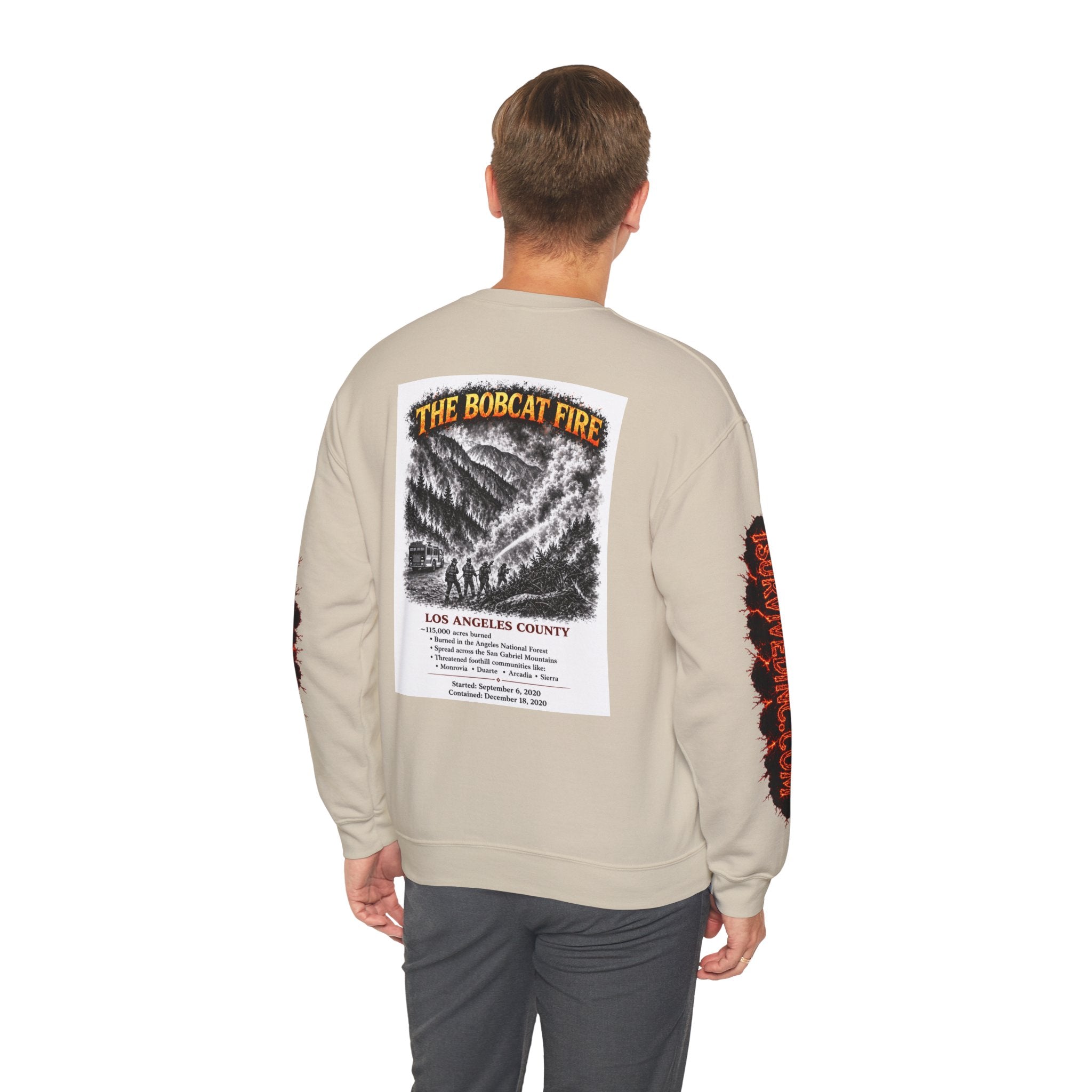 I Survived 2020 — S2:E2 "The Bobcat Fire" | Wildfire Edition Memorial Unisex Heavy Blend™ Crewneck Sweatshirt