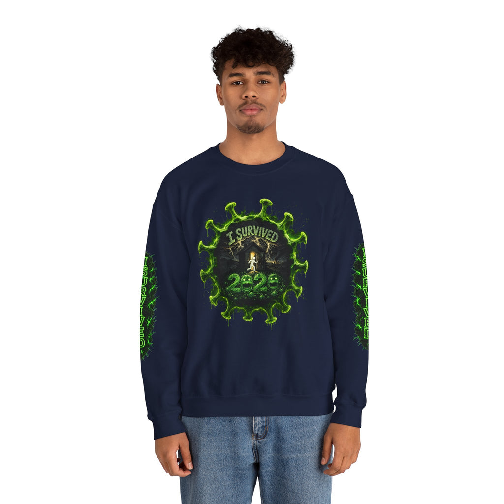 I Survived 2020 — Director's Cut S1:E1 "COVID-19: The Coronavirus" | Pandemic Edition Unisex Heavy Blend™ Crewneck Sweatshirt