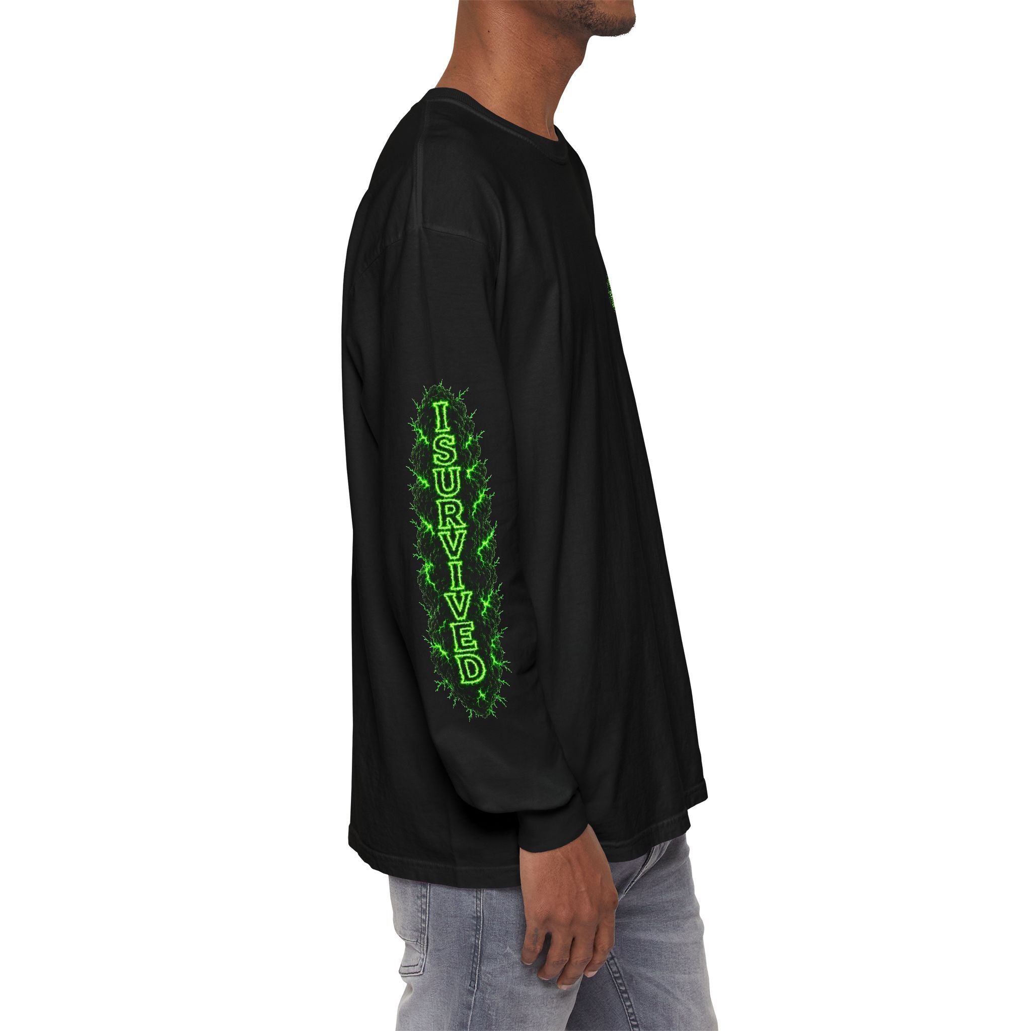 I Survived 2020 — "Please Stand By" Test Pattern Toxic Signal Tee Special Edition Summer Premiere Unisex Garment-Dyed Long Sleeve T-Shirt