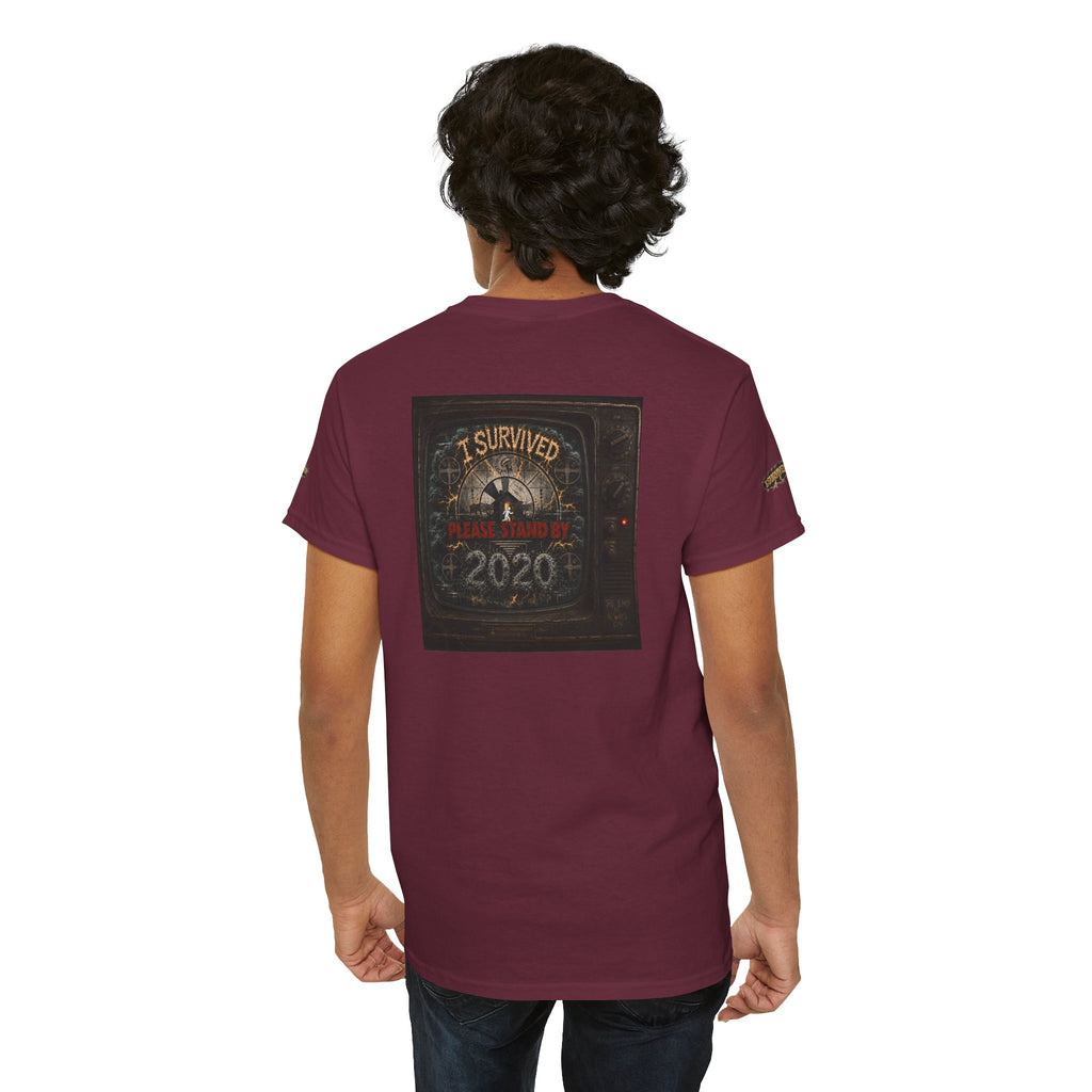 I Survived 2020 — "Please Stand By" Test Pattern Tee Special Edition Summer Premier Unisex Heavy Cotton Tee