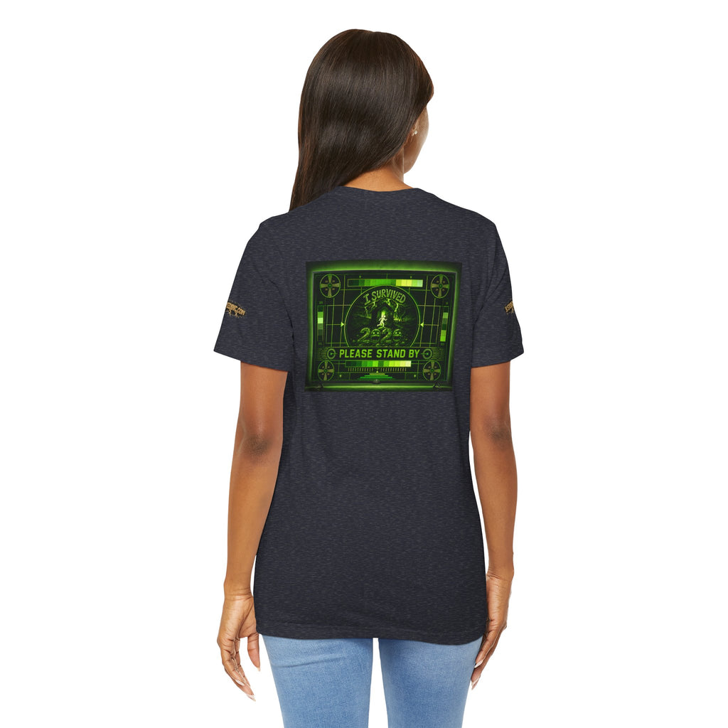 I Survived 2020 — "Please Stand By" Test Pattern Toxic Signal Tee Special Edition Summer Premiere Unisex Jersey Short Sleeve Tee