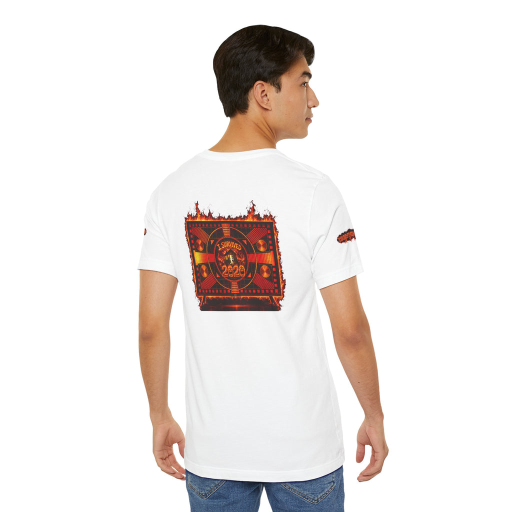 I Survived 2020 — "Please Stand By" Test Pattern Tee Wildfire Signal Special Edition Summer Premiere Unisex Jersey Short Sleeve Tee