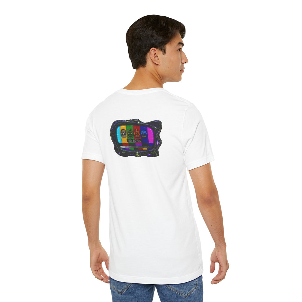 I Survived 2020 — "No Signal" Test Pattern Tee Alien Broadcast Finale Summer Premiere Unisex Jersey Short Sleeve Tee
