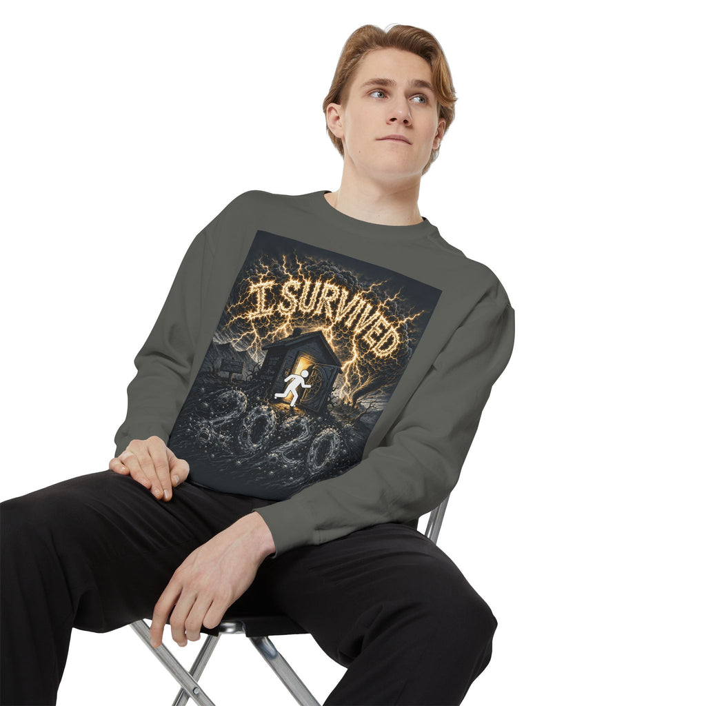 I Survived 2020 — Original PILOT Design Unisex Garment-Dyed Sweatshirt