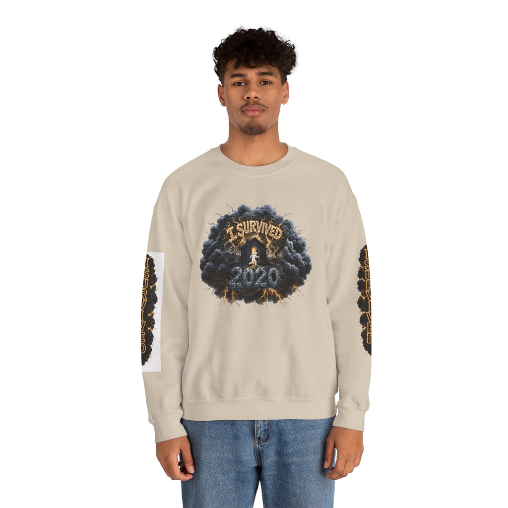 I Survived 2020 — Director's Cut Original Design Teaser Tee | Season 1 Premiere Drop Unisex Heavy Blend™ Crewneck Sweatshirt