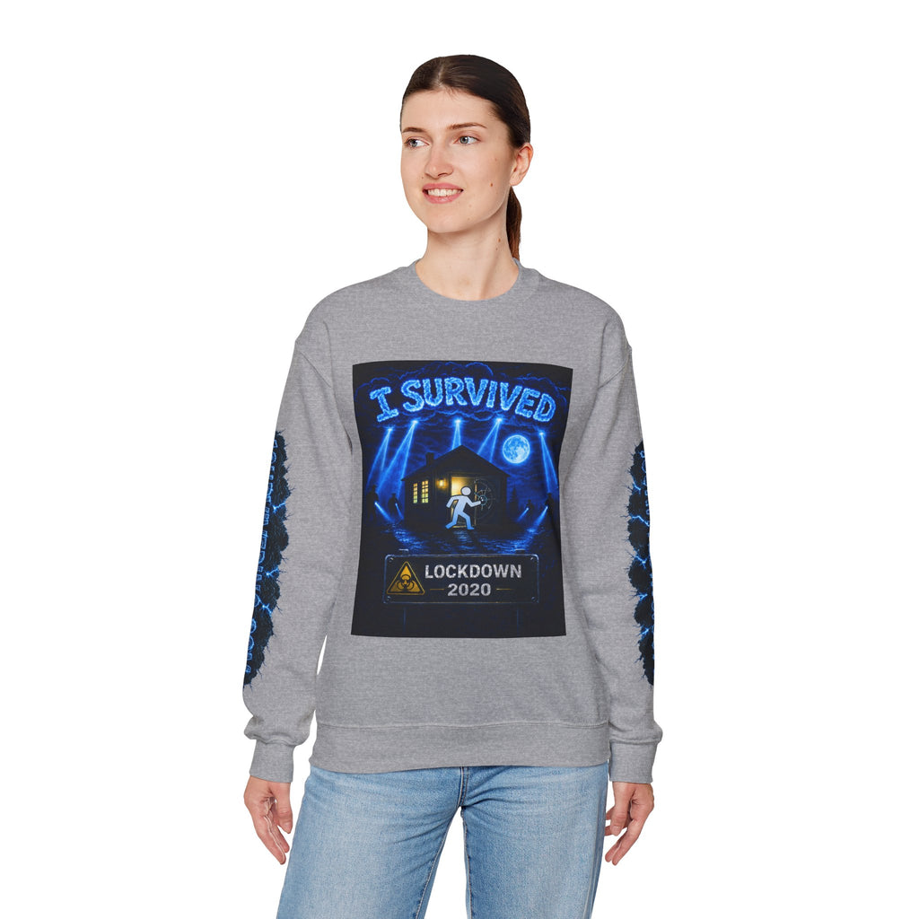 I Survived 2020 — LOCKDOWN S3:E3: Special Edition "Remote Schooling" Unisex Heavy Blend™ Crewneck Sweatshirt
