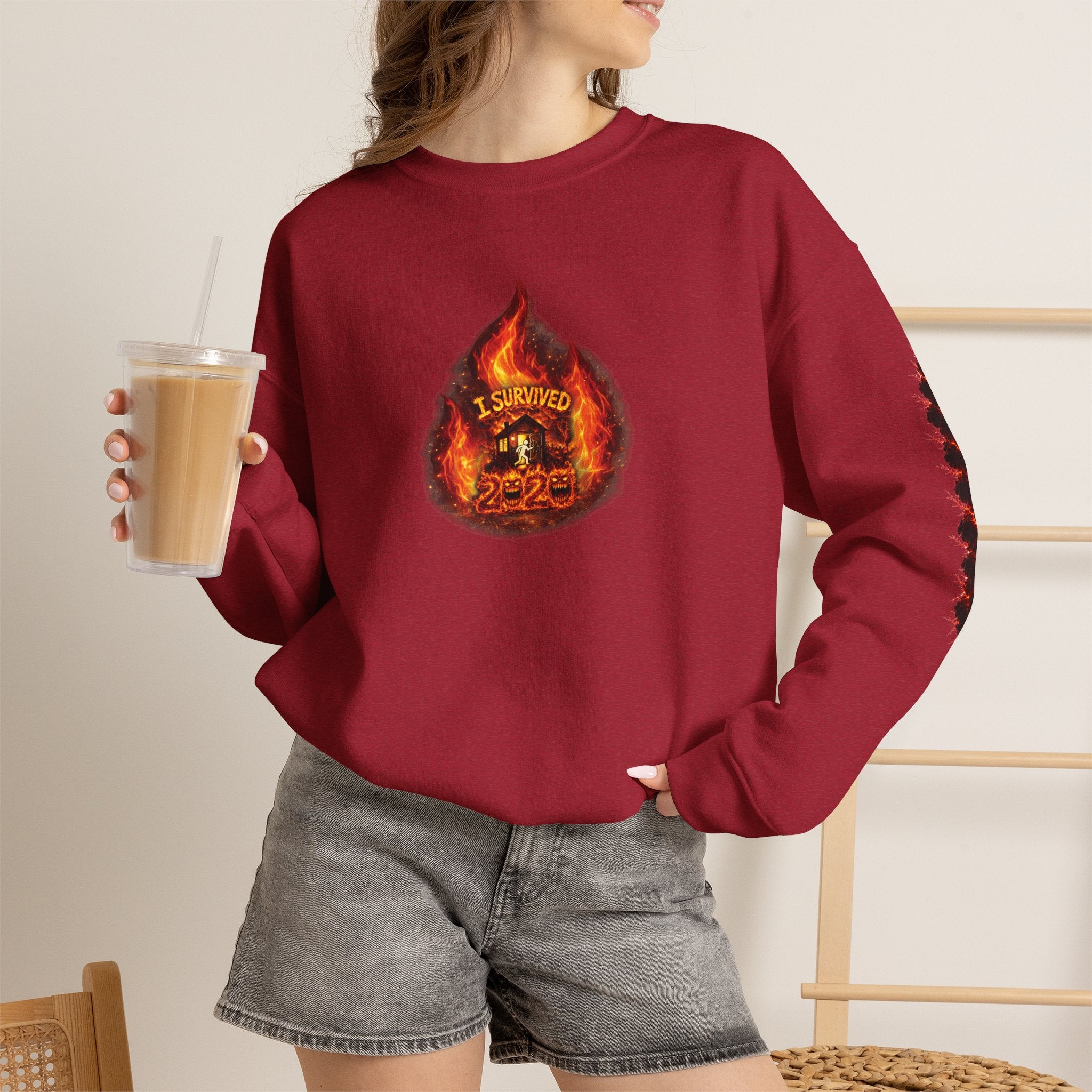 I Survived 2020 — WILDFIRES S2:E1: Director's Cut "Berry Creek" Memorial Unisex Heavy Blend™ Crewneck Sweatshirt