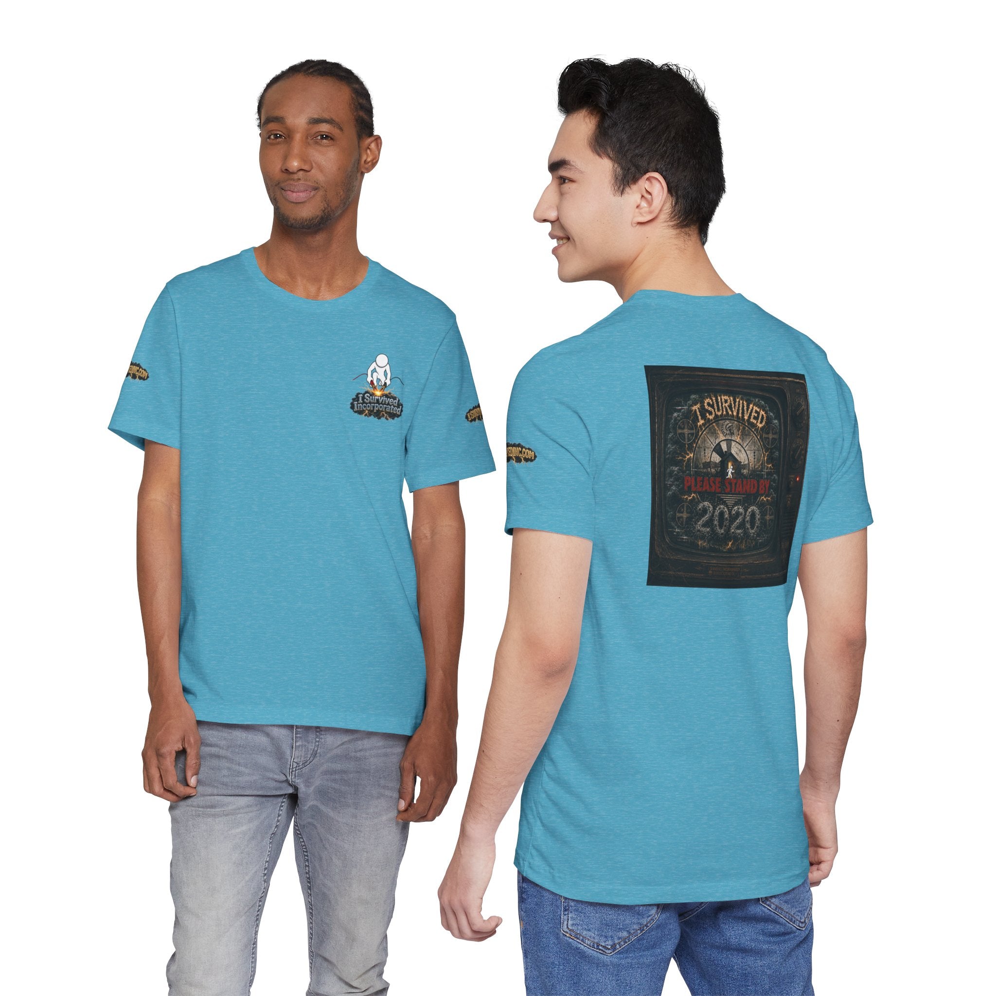 I Survived 2020 — "Please Stand By" Test Pattern Tee Special Edition Summer Premier Unisex Jersey Short Sleeve Tee