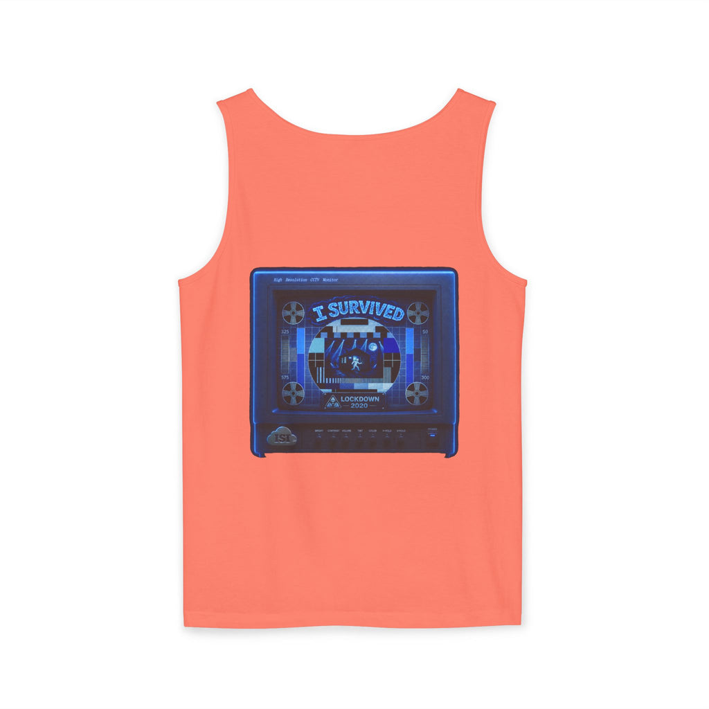 I Survived 2020 — "Please Stand By" Test Pattern Tee Lockdown Special Edition Summer Exclusive Unisex Garment-Dyed Tank Top