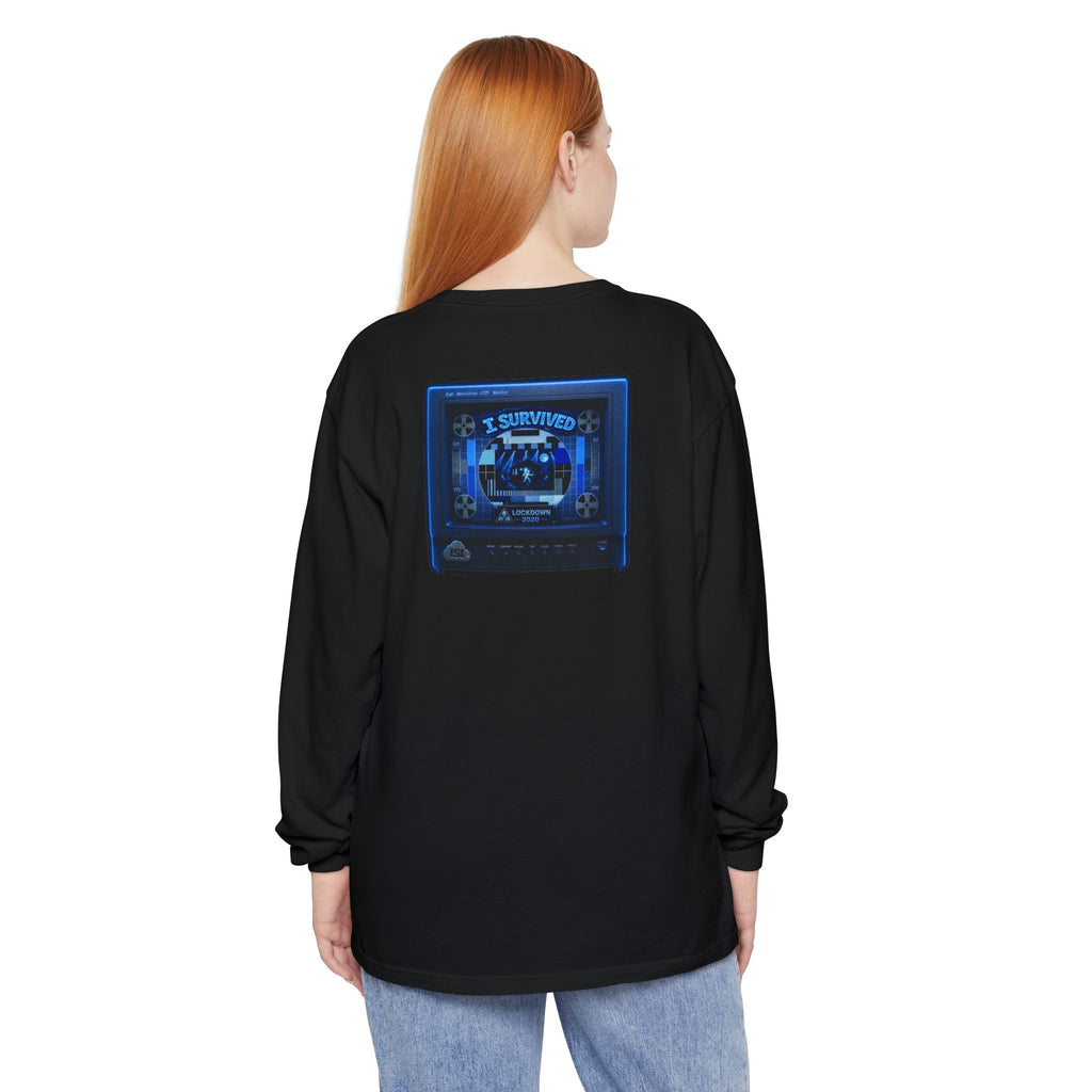 I Survived 2020 — "Please Stand By" Test Pattern Tee Lockdown Edition Summer Exclusive Unisex Garment-Dyed Long Sleeve T-Shirt