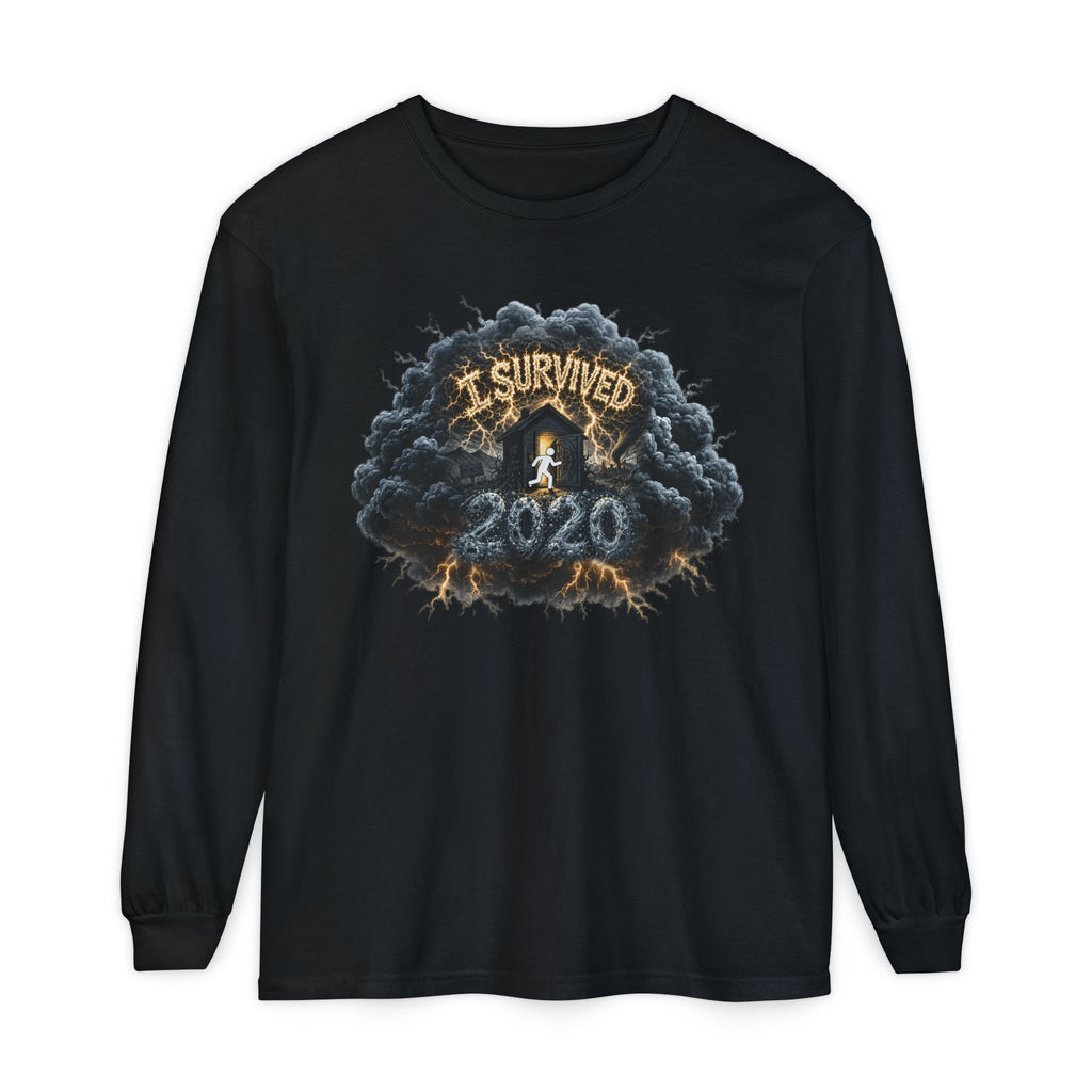 I Survived 2020 — Director's Cut Original Design Teaser Tee | Season 1 Premiere Drop Unisex Garment-Dyed Long Sleeve T-Shirt