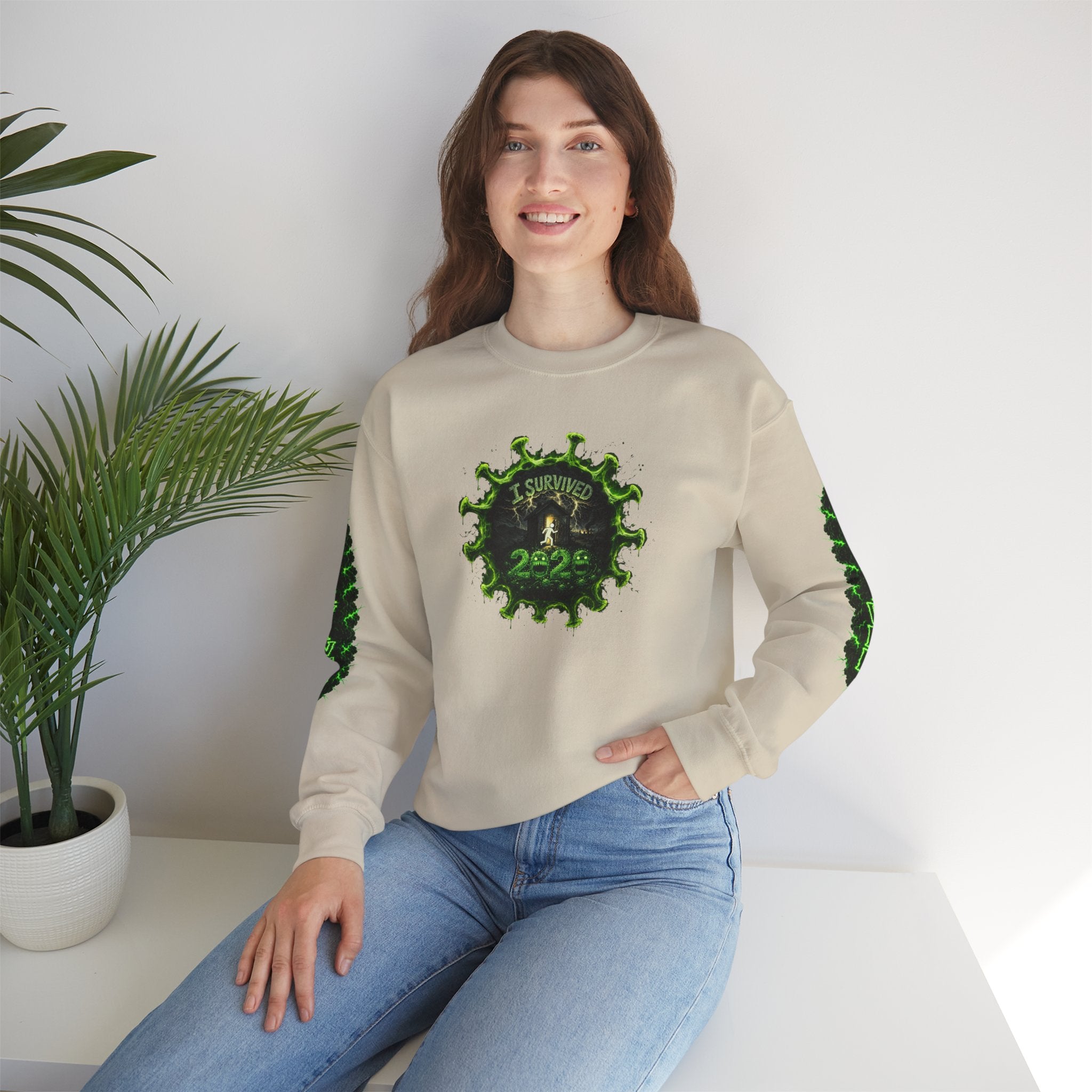 I Survived 2020 — PANDEMIC S1:E1: Director's Cut "COVID-19: The Coronavirus" Unisex Heavy Blend™ Crewneck Sweatshirt