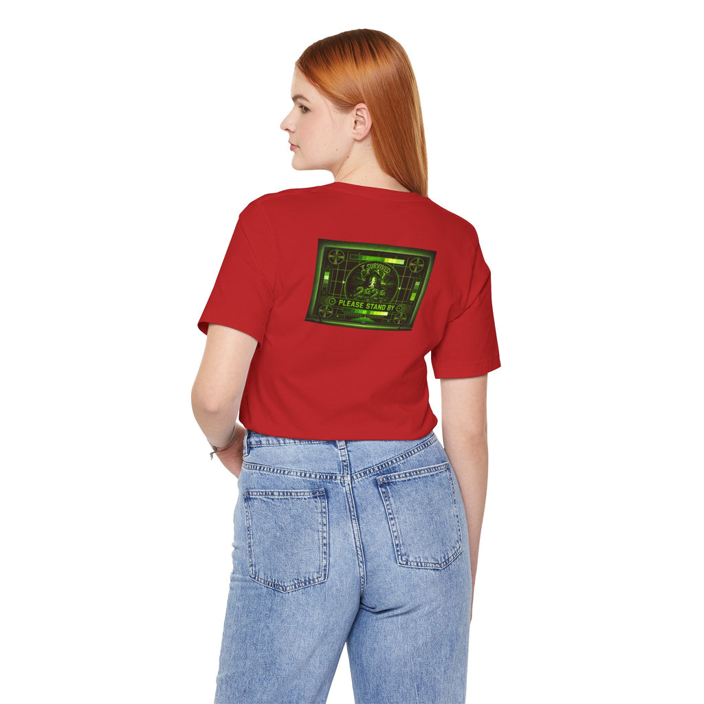 I Survived 2020 — "Please Stand By" Test Pattern Toxic Signal Tee Summer Premiere Unisex Jersey Short Sleeve Tee