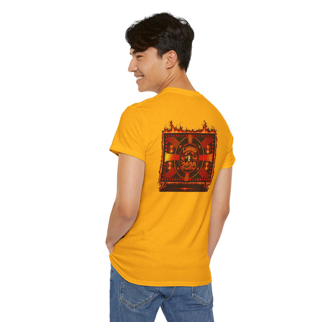 I Survived 2020 — "Please Stand By" Test Pattern Tee Wildfire Signal Edition Summer Premiere Unisex Heavy Cotton Tee