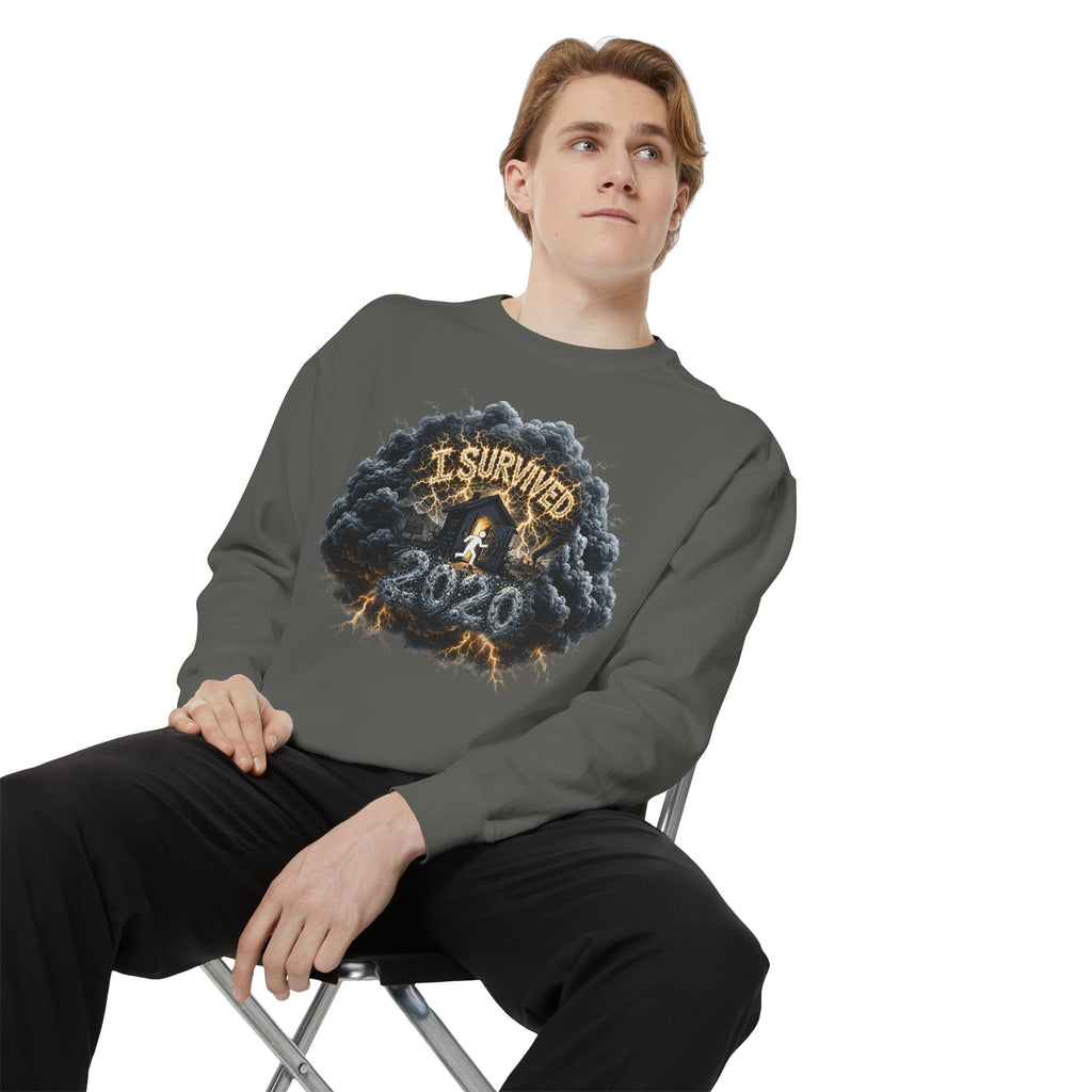 I Survived 2020 — Director's Cut Original Design Teaser Sweatshirt | Season 1 Premiere Drop Unisex Garment-Dyed Sweatshirt