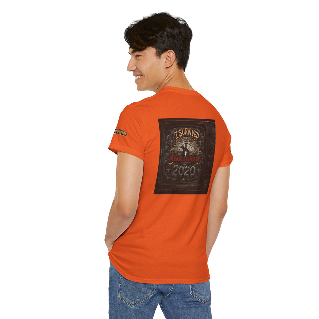 I Survived 2020 — "Please Stand By" Test Pattern Tee Special Edition Summer Premier Unisex Heavy Cotton Tee
