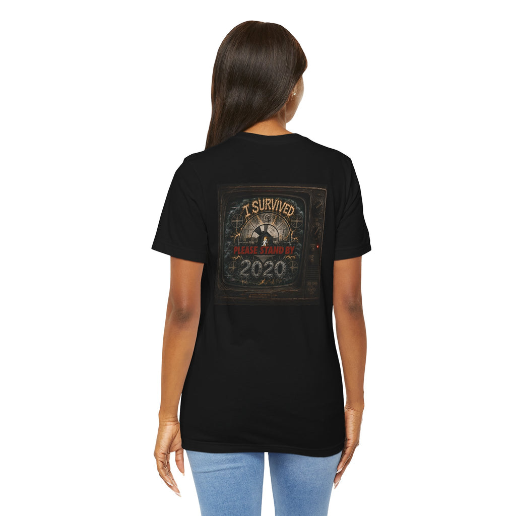 I Survived 2020 — "Please Stand By" Test Pattern Tee Summer Premier Unisex Jersey Short Sleeve Tee
