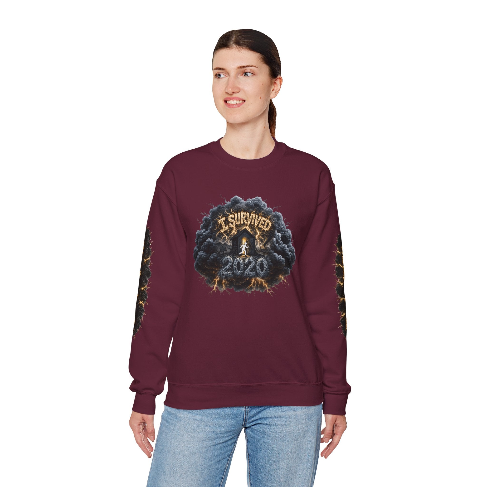 I Survived 2020 — Director's Cut Original Design Teaser Tee | Season 1 Premiere Drop Unisex Heavy Blend™ Crewneck Sweatshirt (SPECIAL EDITION)