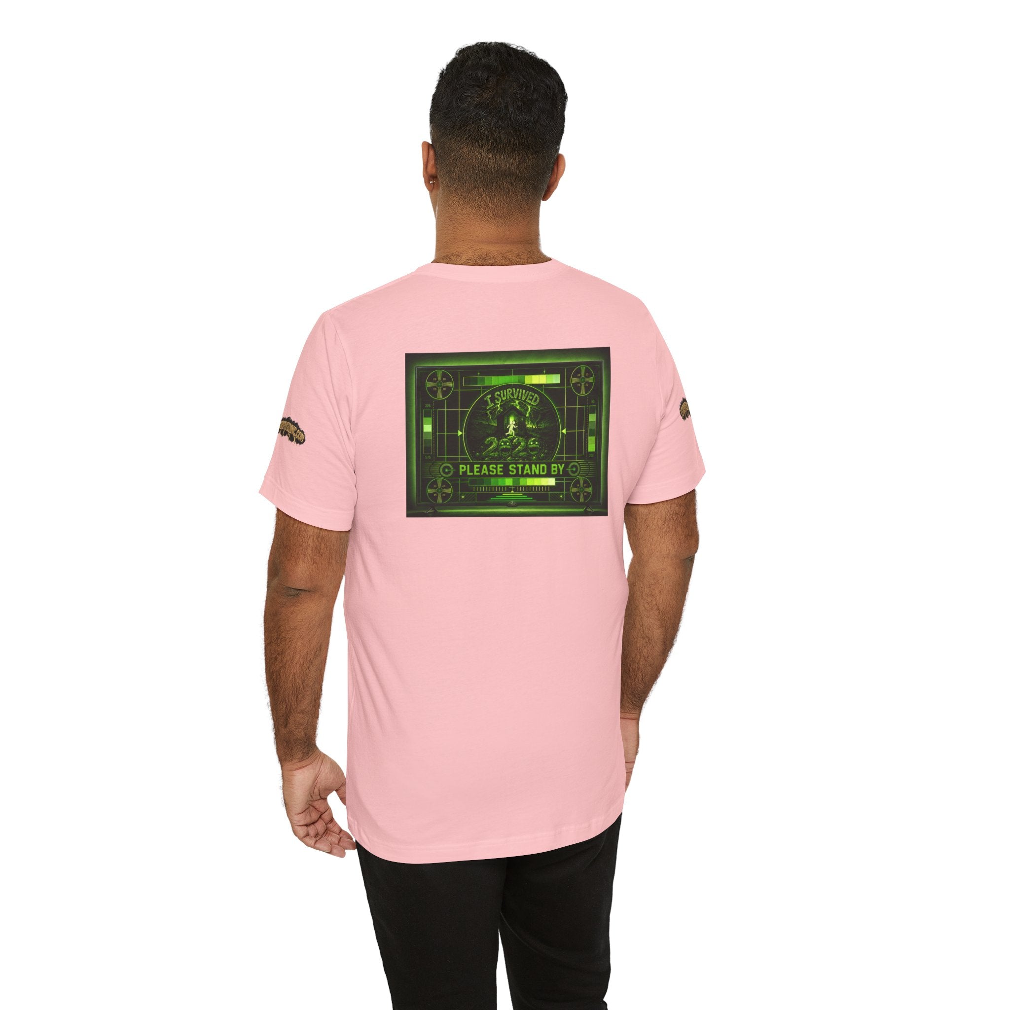 I Survived 2020 — "Please Stand By" Test Pattern Toxic Signal Tee Special Edition Summer Premiere Unisex Jersey Short Sleeve Tee