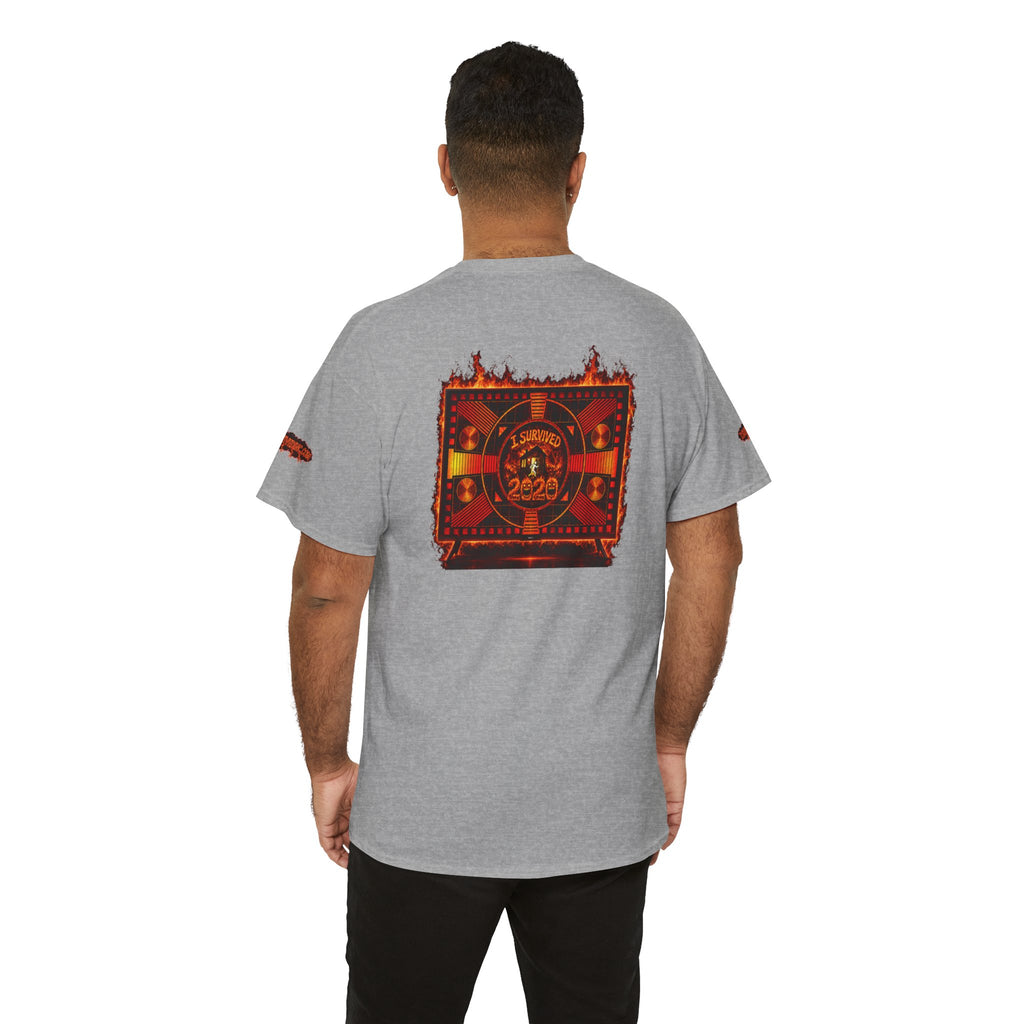 I Survived 2020 — "Please Stand By" Test Pattern Tee Wildfire Signal Special Edition Summer Premiere Unisex Heavy Cotton Tee