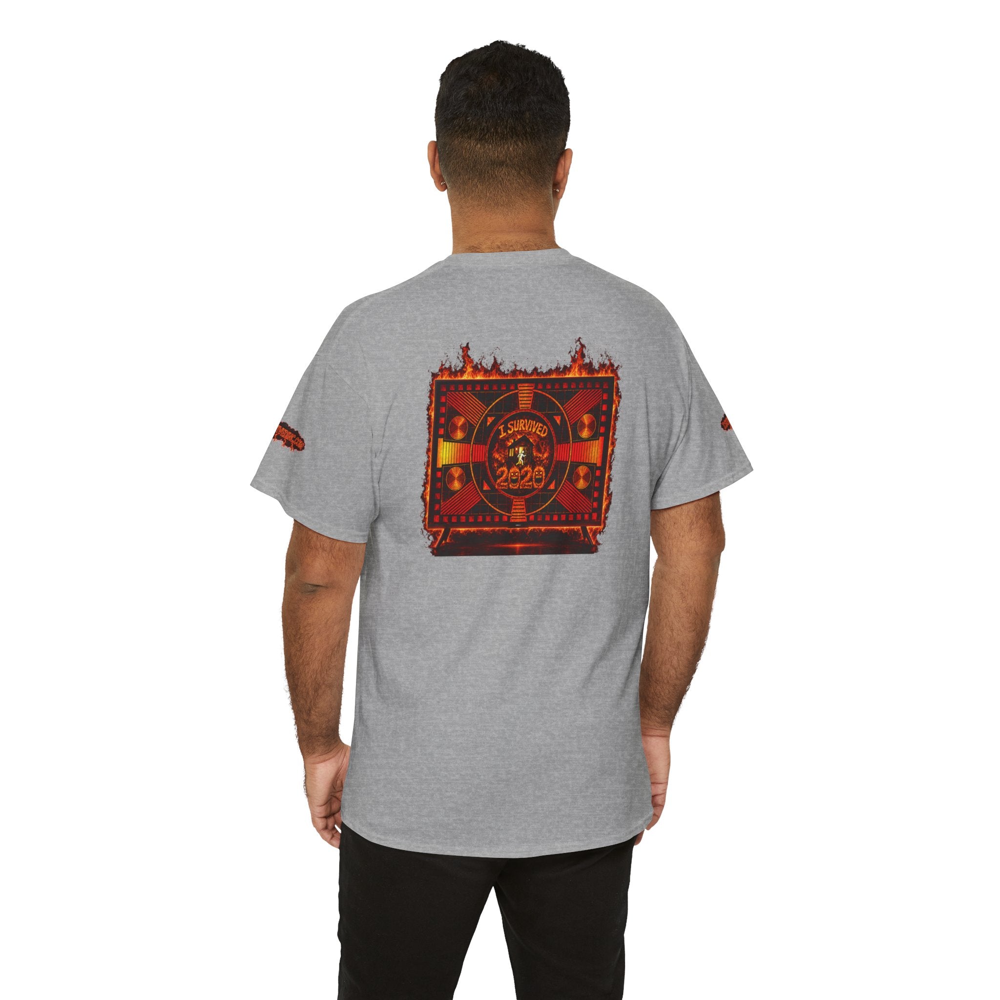 I Survived 2020 — "Please Stand By" Test Pattern Tee Wildfire Signal Special Edition Summer Premiere Unisex Heavy Cotton Tee