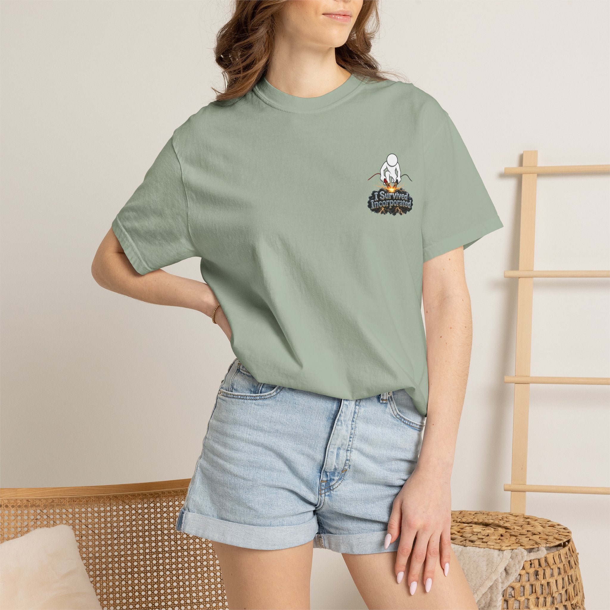 I Survived 2020 — "Please Stand By" Test Pattern Tee Summer Premier Unisex Garment-Dyed T-shirt