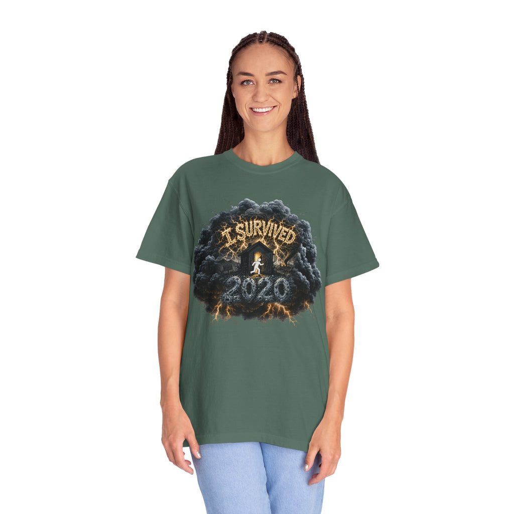 I Survived 2020 — Original Design Teaser Tee | Season 1 Premiere Drop Unisex Garment-Dyed T-shirt