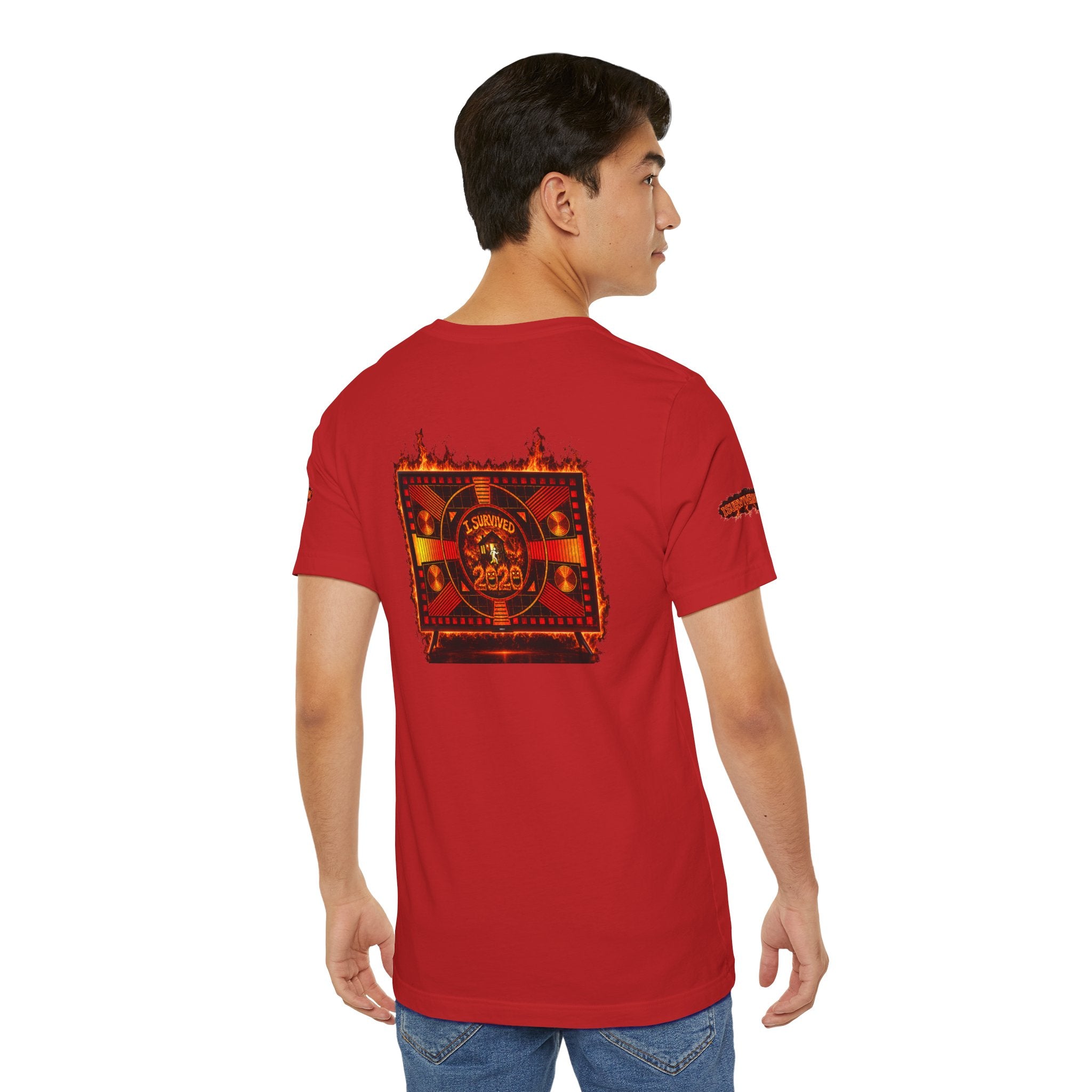 I Survived 2020 — "Please Stand By" Test Pattern Tee Wildfire Signal Special Edition Summer Premiere Unisex Jersey Short Sleeve Tee