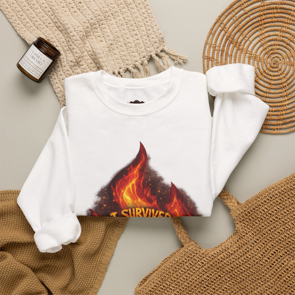 I Survived 2020 — Director's Cut S2:E1 "Berry Creek" | Wildfire Edition Memorial Unisex Heavy Blend™ Crewneck Sweatshirt
