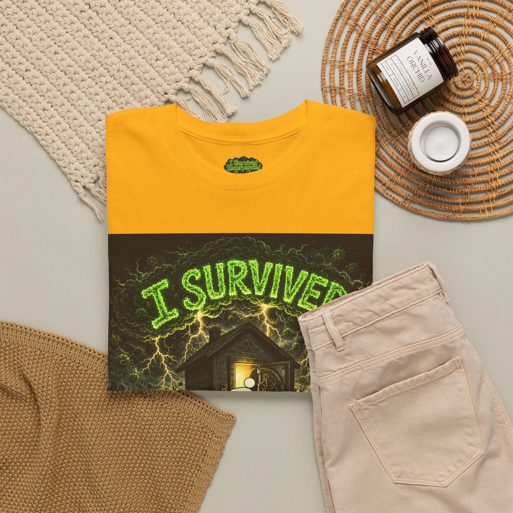 Sobreviví al 2020 — T1:E5 "El día del juicio final de las entregas" | Camiseta unisex de algodón pesado (Edición Pandemia) (EDICIÓN ESPECIAL)