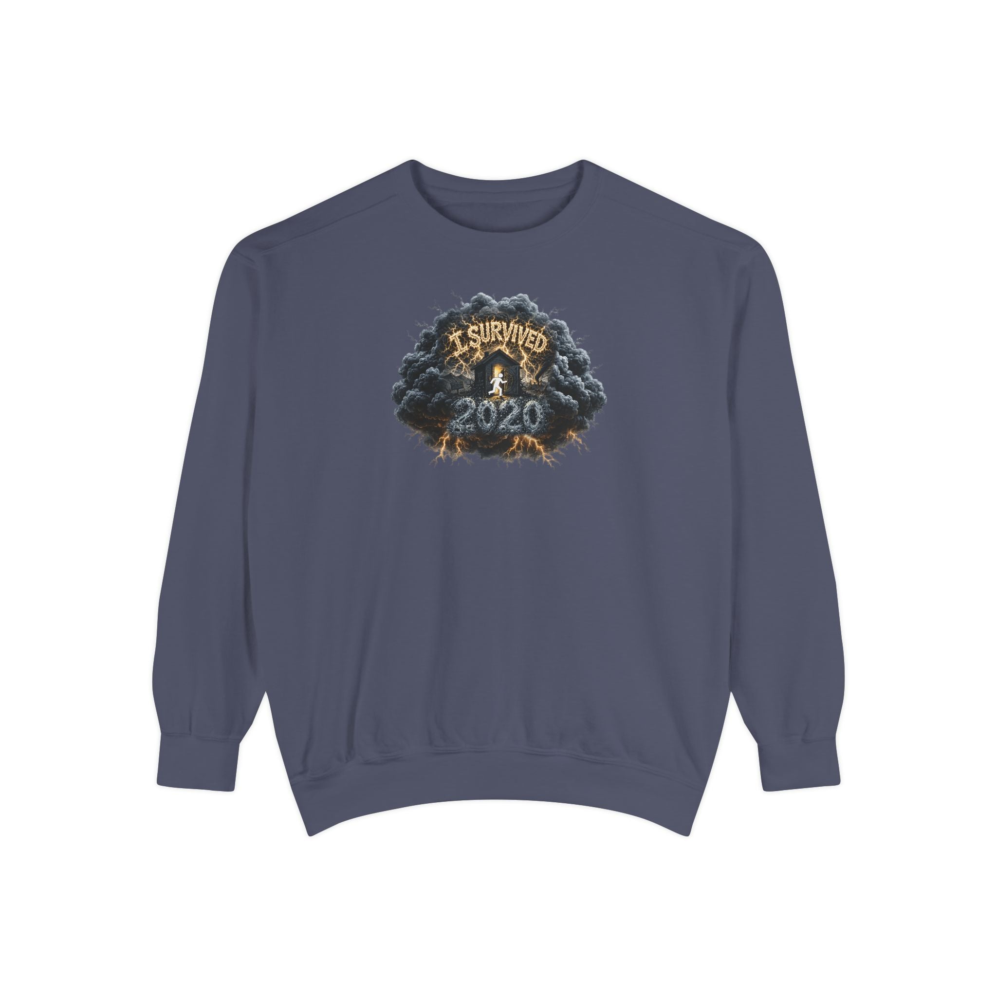 I Survived 2020 — Original PILOT Design: Director's Cut Unisex Garment-Dyed Sweatshirt