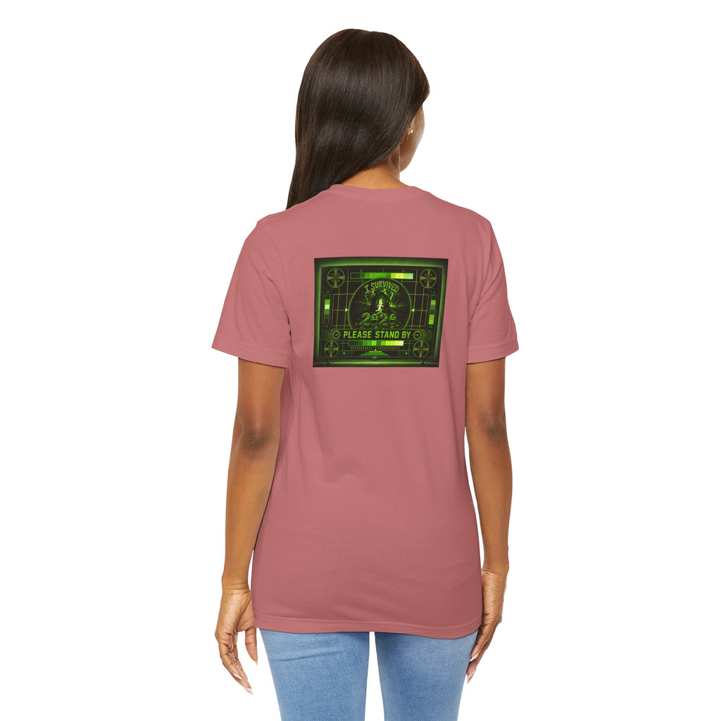 I Survived 2020 — "Please Stand By" Test Pattern Toxic Signal Tee Summer Premiere Unisex Jersey Short Sleeve Tee