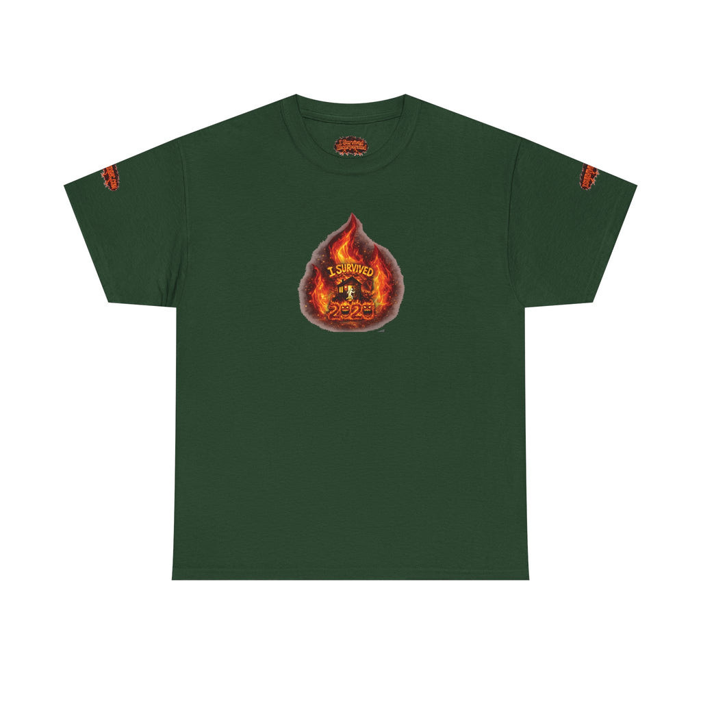 I Survived 2020 —  WILDFIRES S2:E4: Director's Cut Special Edition "Western U.S. Wildfire Season" Memorial Unisex Heavy Cotton Tee