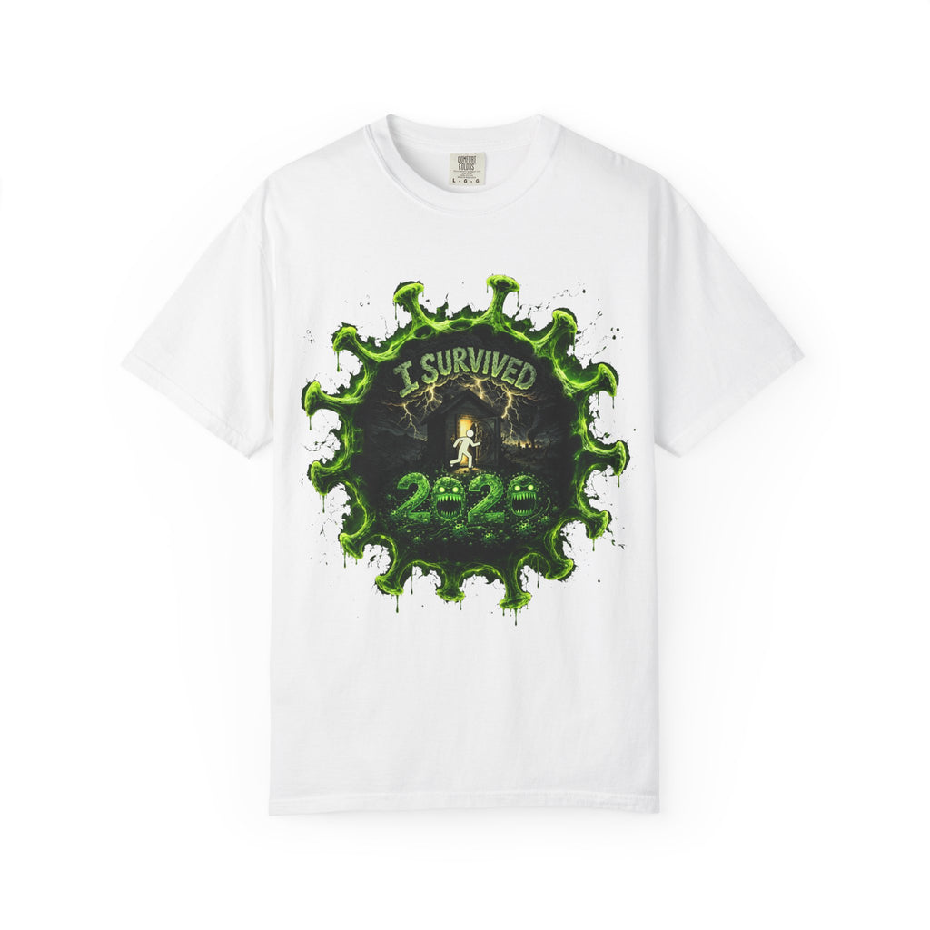 I Survived 2020 — Director's Cut S1:E3 "The Jab!" | Pandemic Edition Unisex Garment-Dyed T-shirt