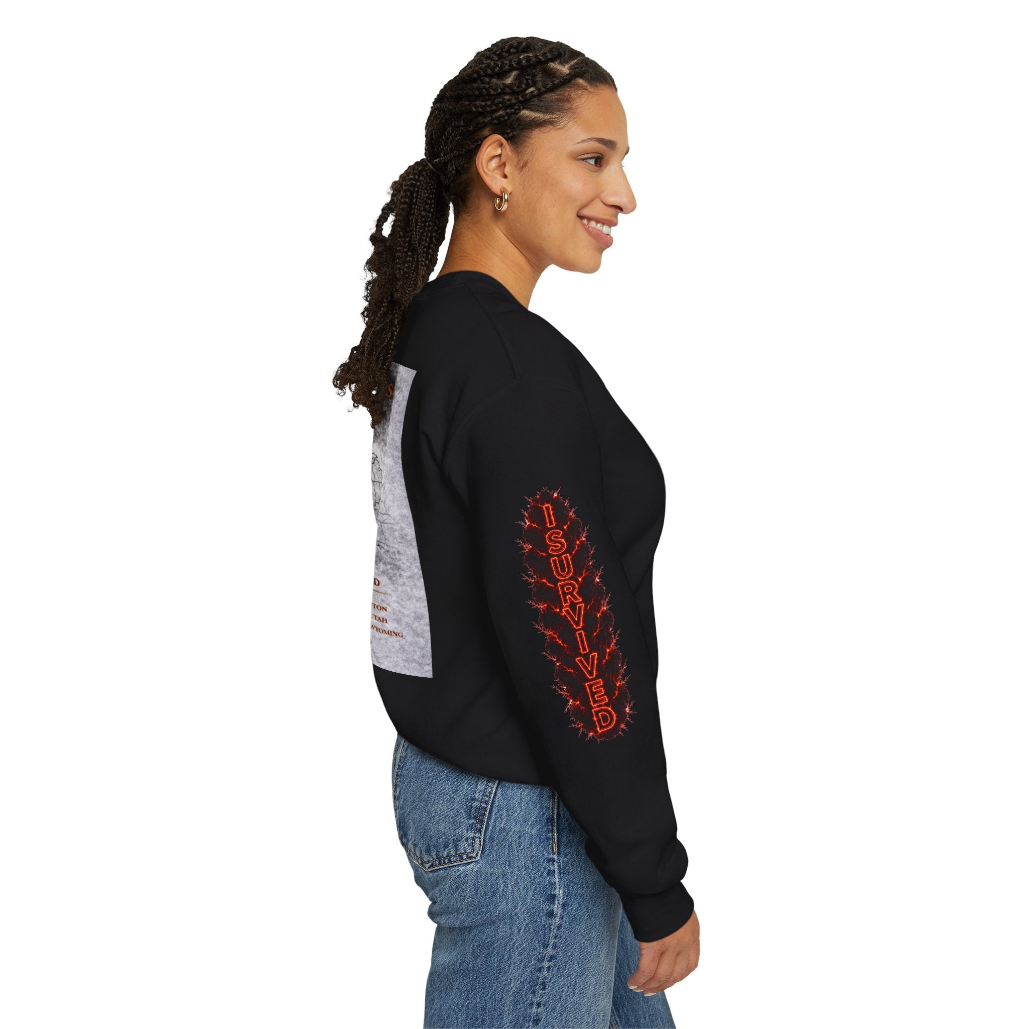 I Survived 2020 — Director's Cut S2:E4 "Western U.S. Wildfire Season" | Mid-Season Finale Pt. 1 | Wildfire Edition Memorial Unisex Heavy Blend™ Crewneck Sweatshirt