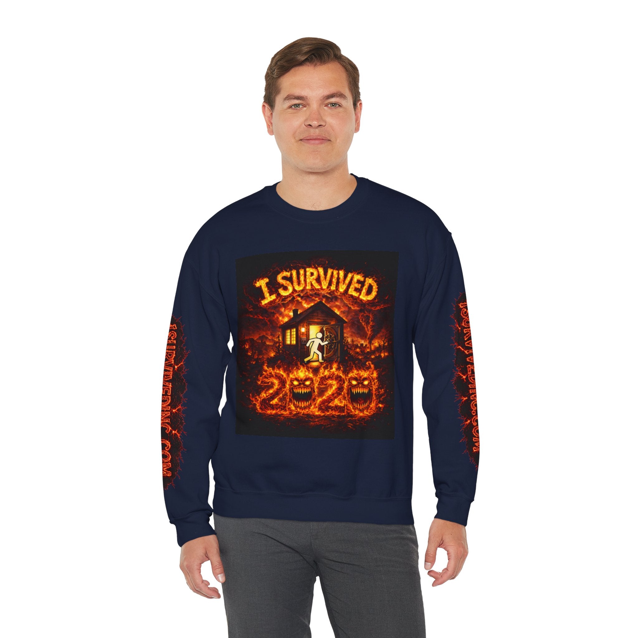 I Survived 2020 — WILDFIRES S2:E4: "Western U.S." Memorial Unisex Heavy Blend™ Crewneck Sweatshirt