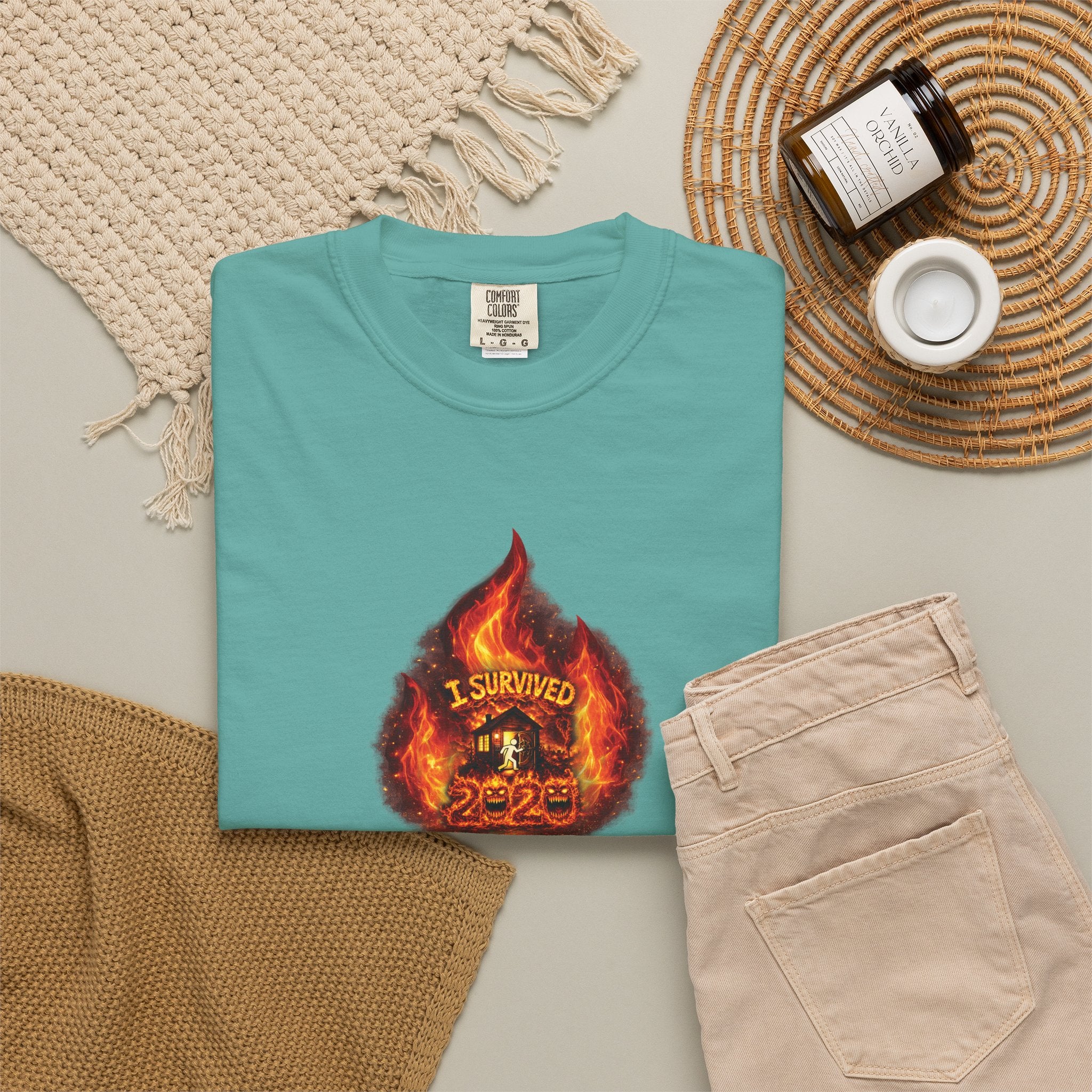 I Survived 2020 — WILDFIRES S2:E4: Director's Cut "Western U.S. Wildfire Season" Memorial Unisex Garment-Dyed T-shirt